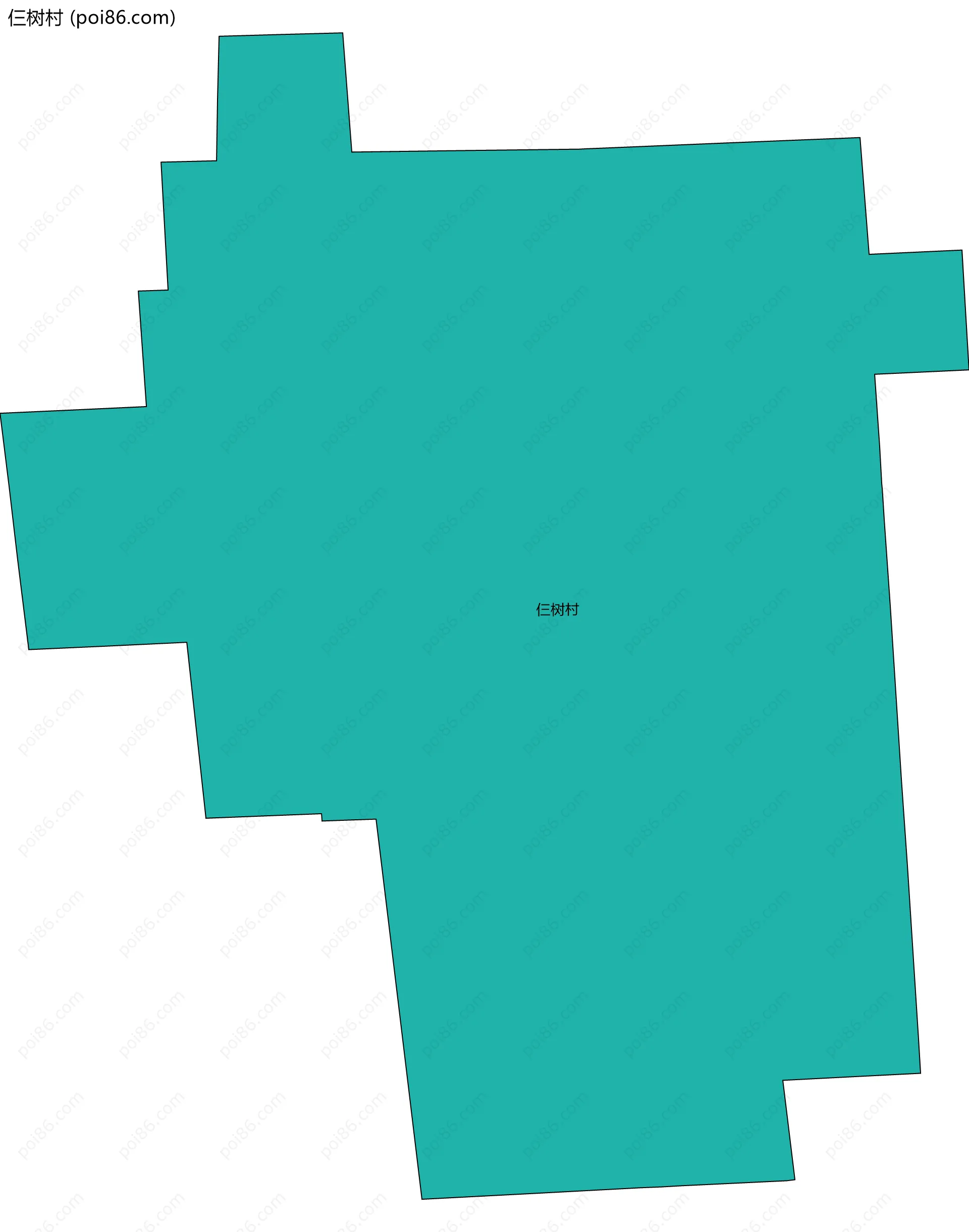 仨树村边界地图