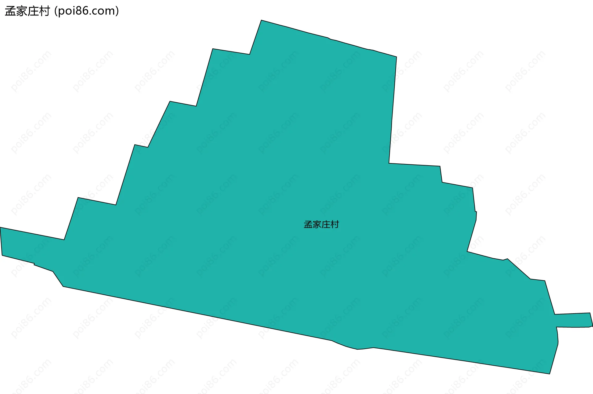 孟家庄村边界地图