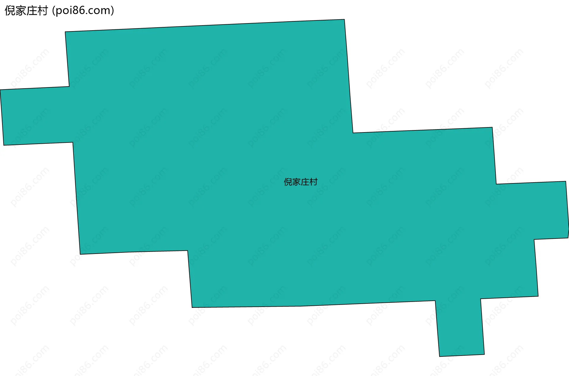 倪家庄村边界地图