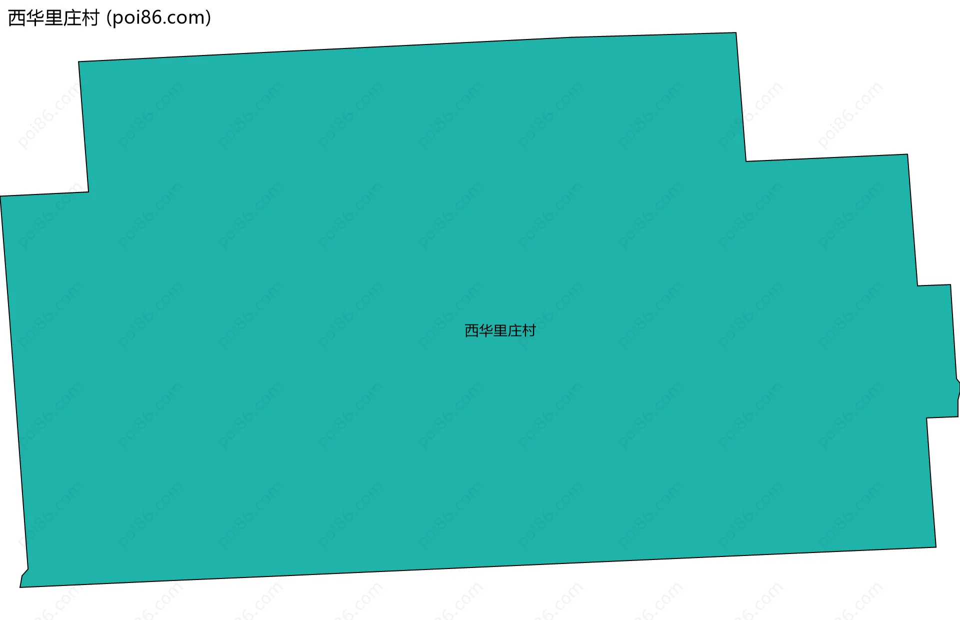 西华里庄村边界地图