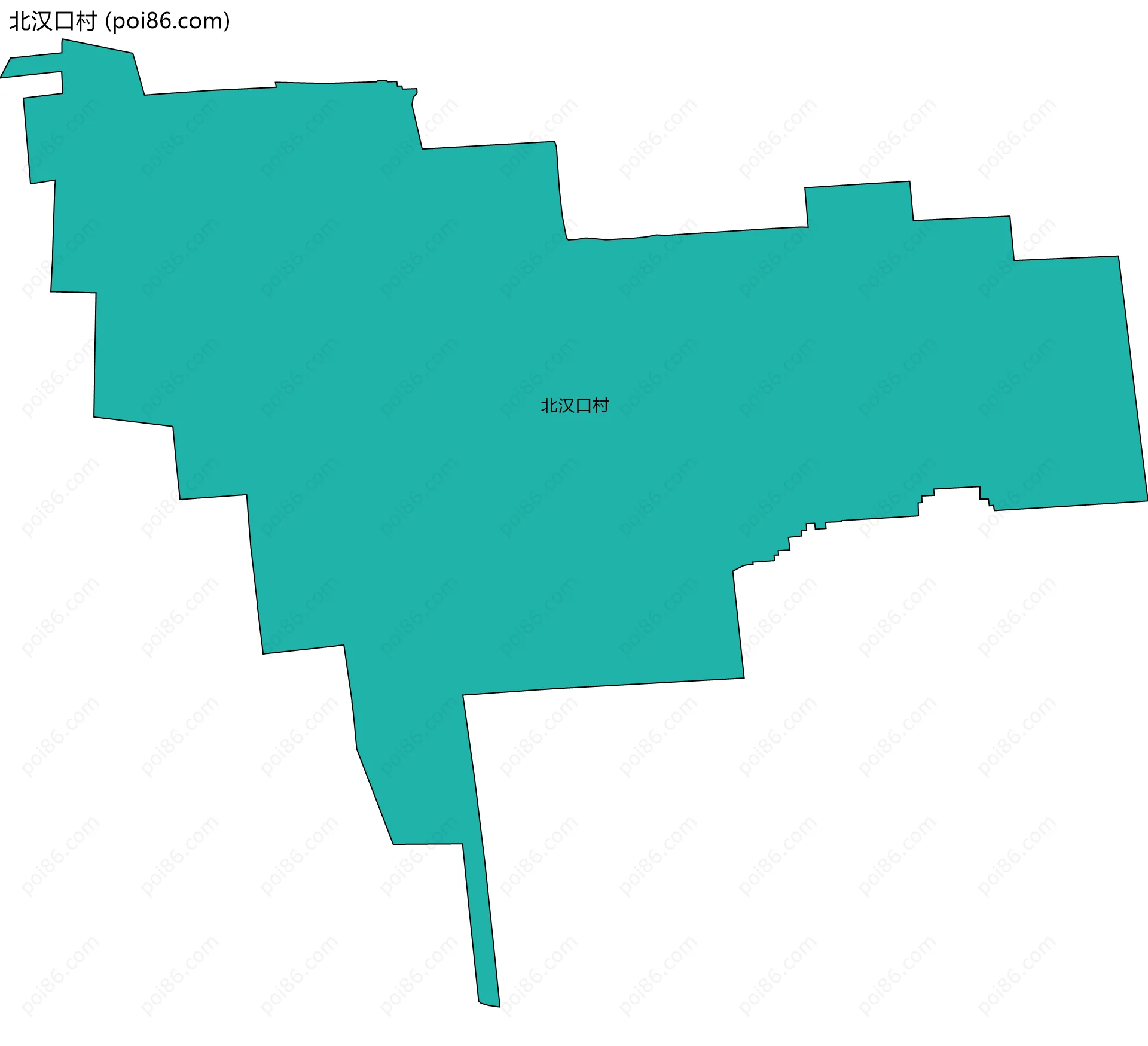 北汉口村边界地图