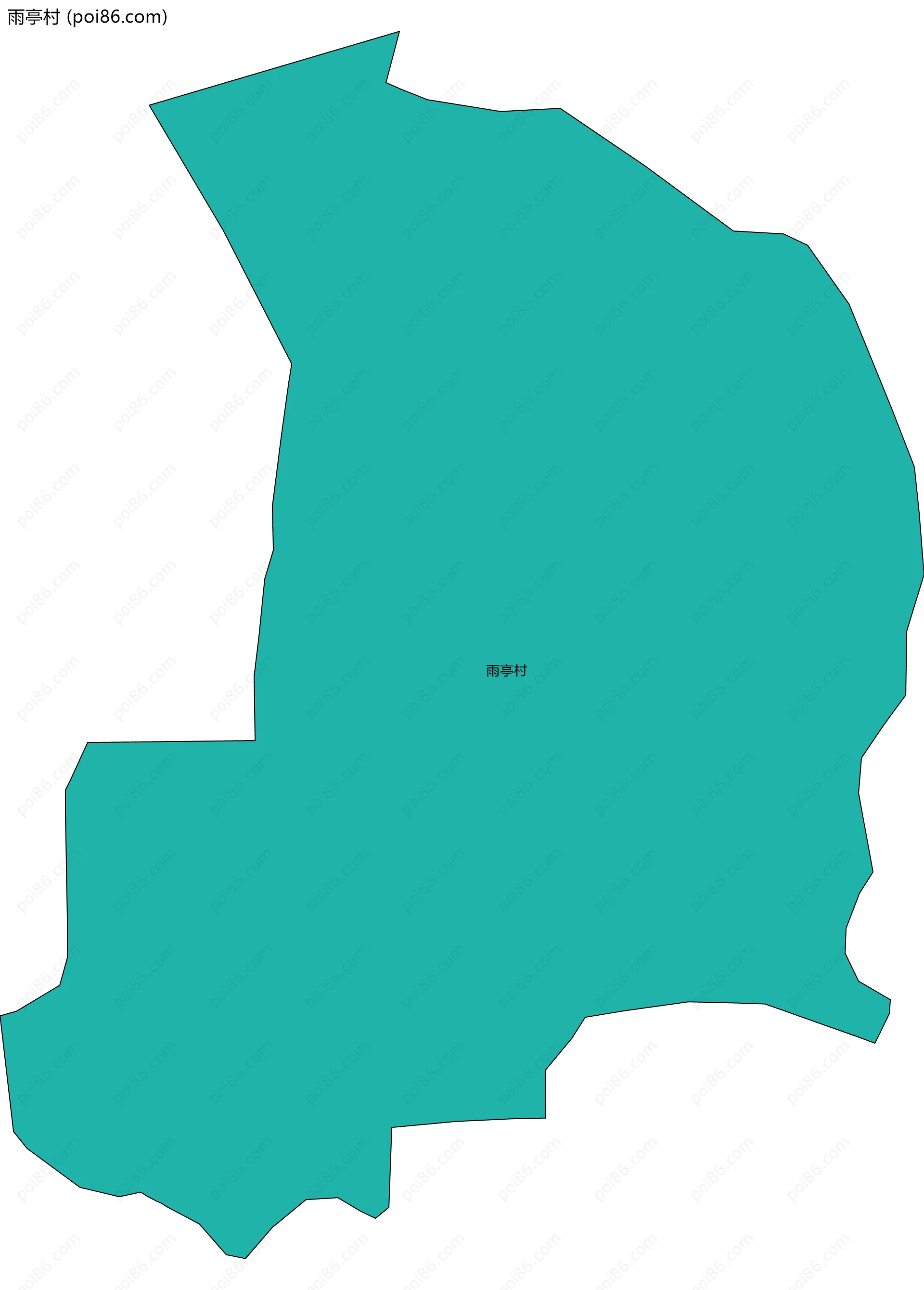 雨亭村边界地图