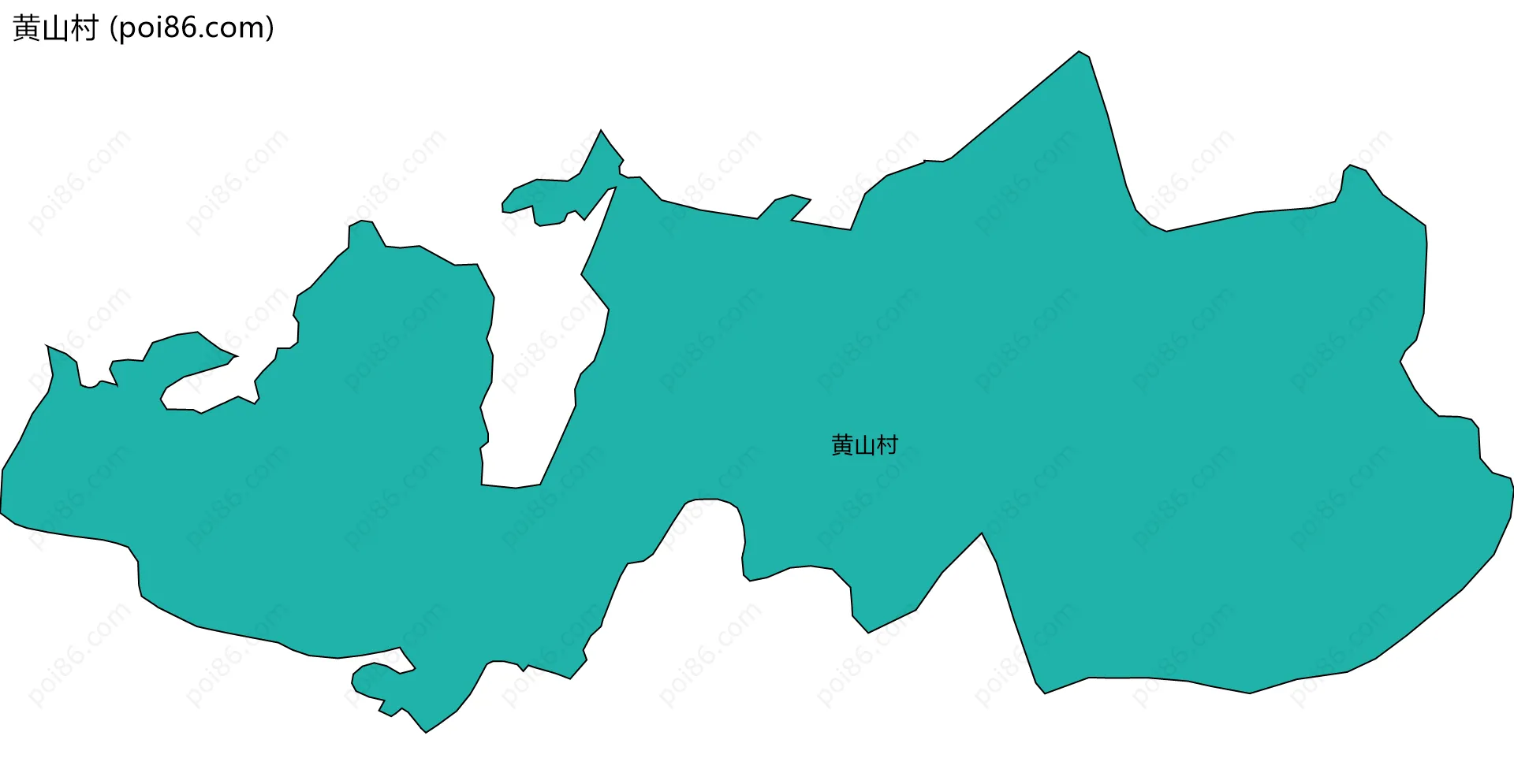 黄山村边界地图