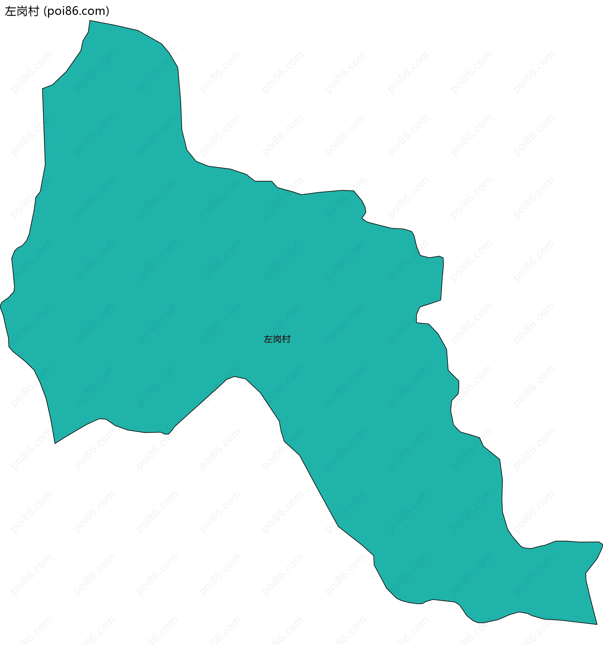 左岗村边界地图
