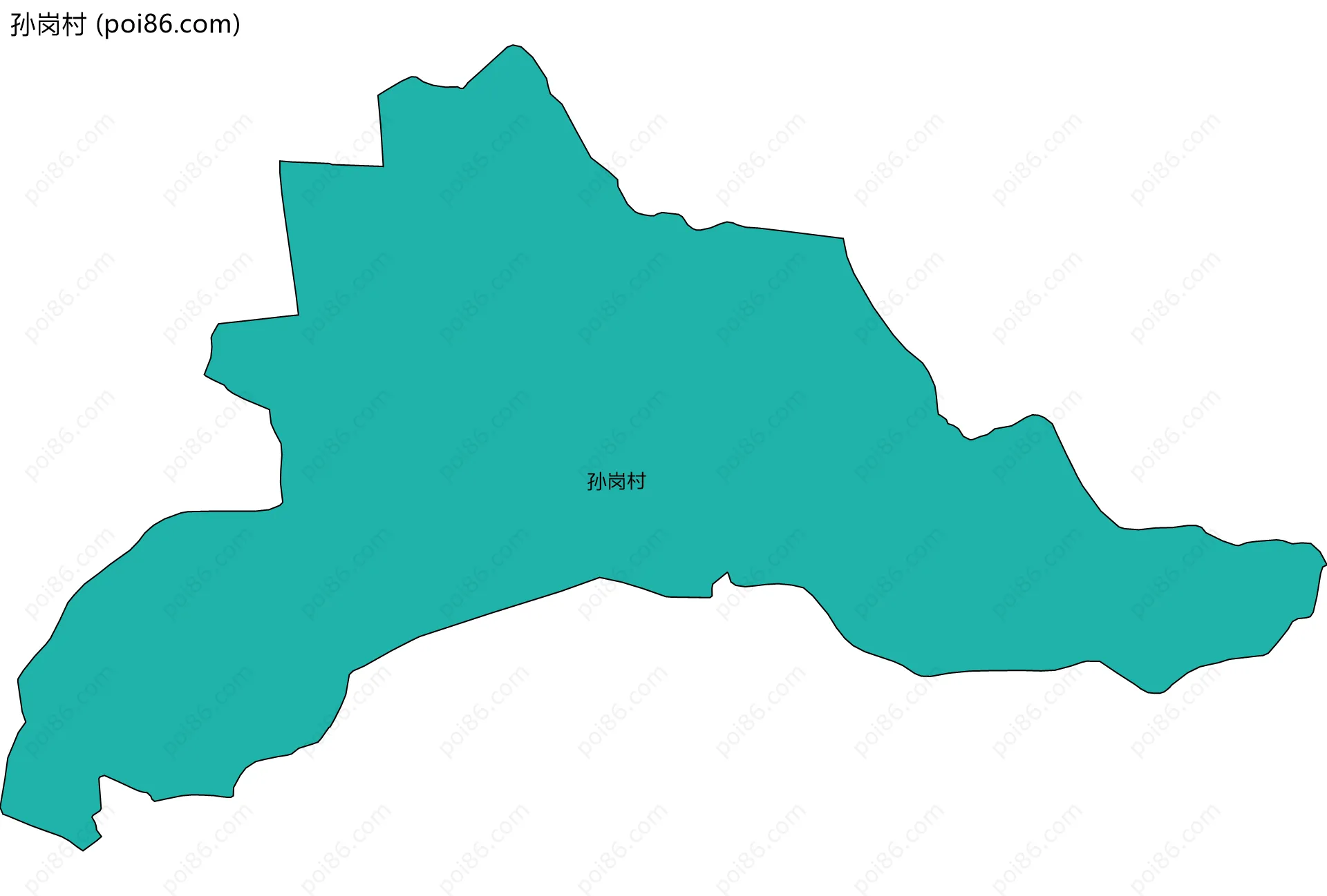 孙岗村边界地图