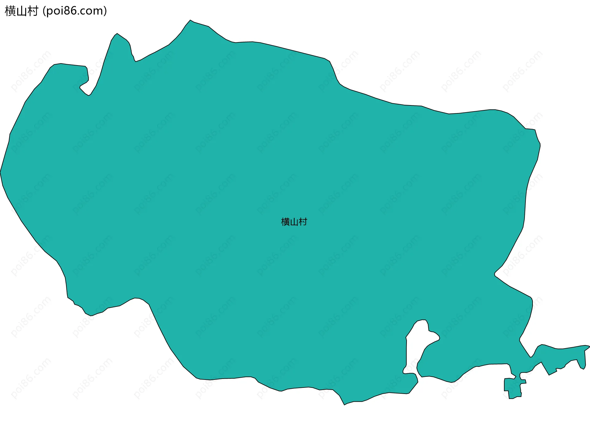 横山村边界地图