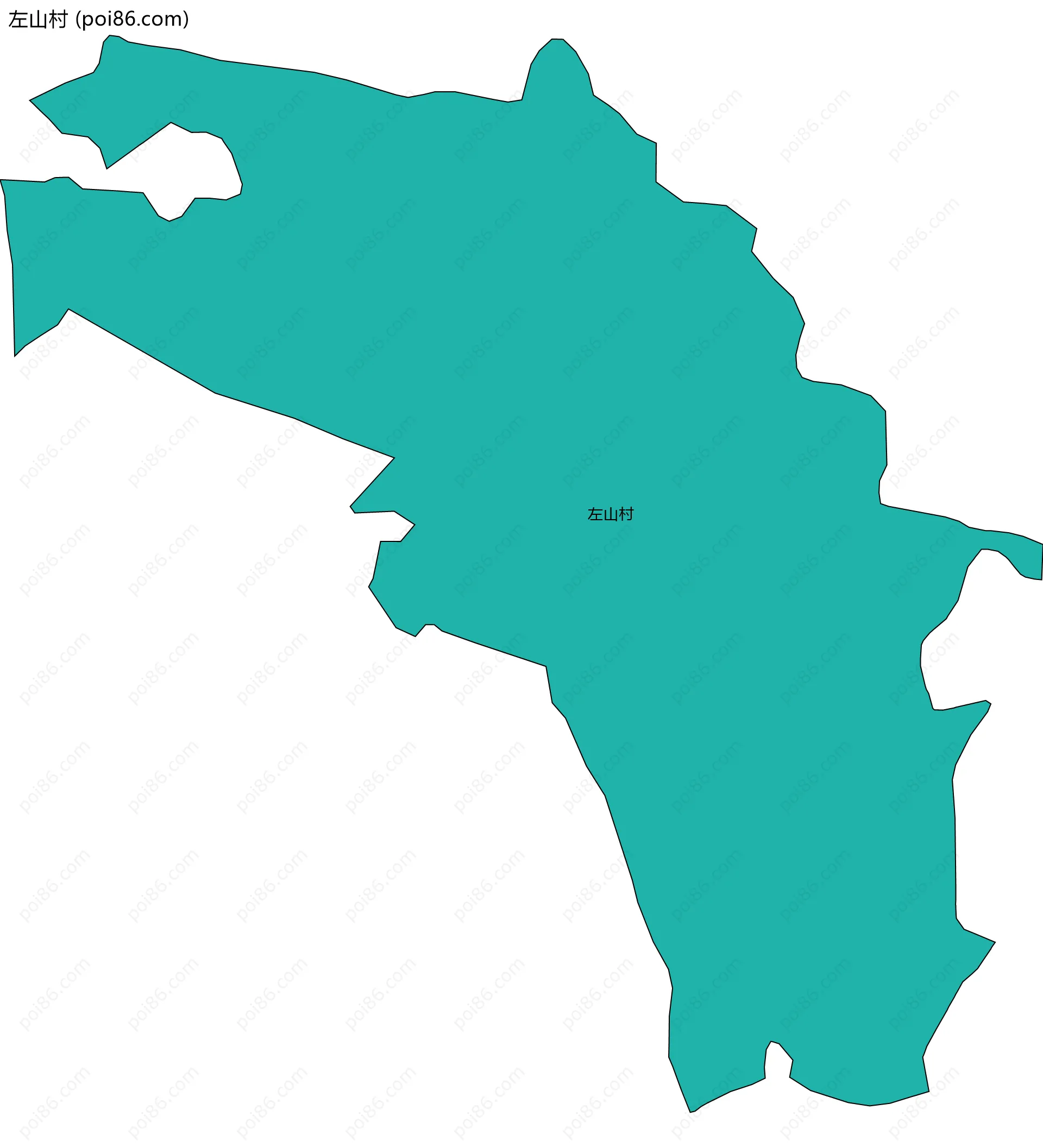 左山村边界地图