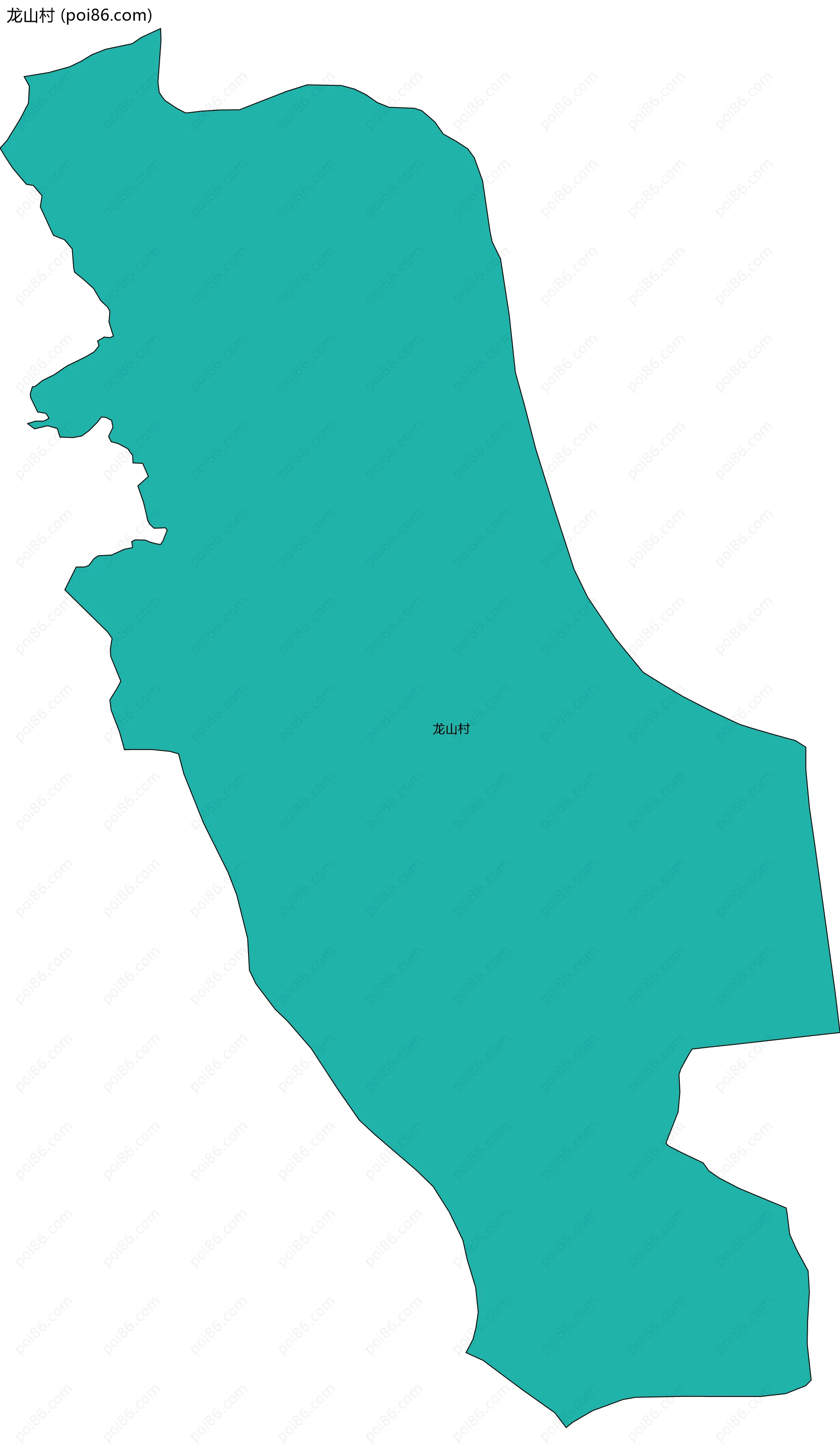 龙山村边界地图