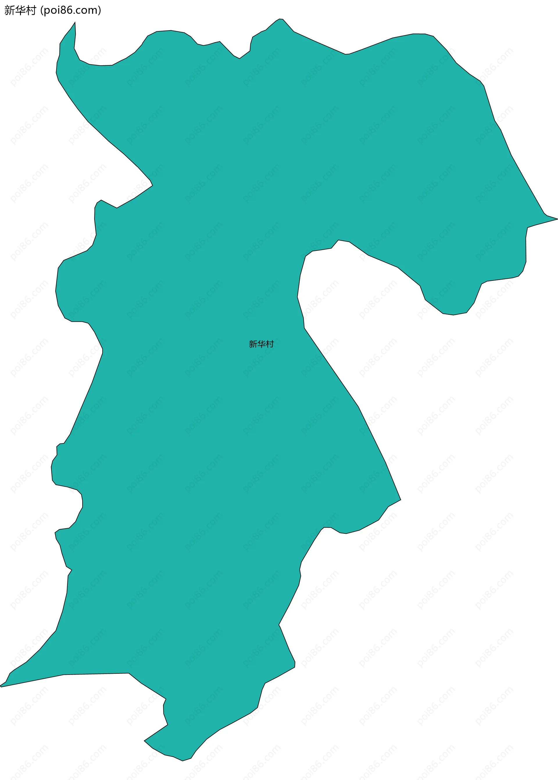 新华村边界地图