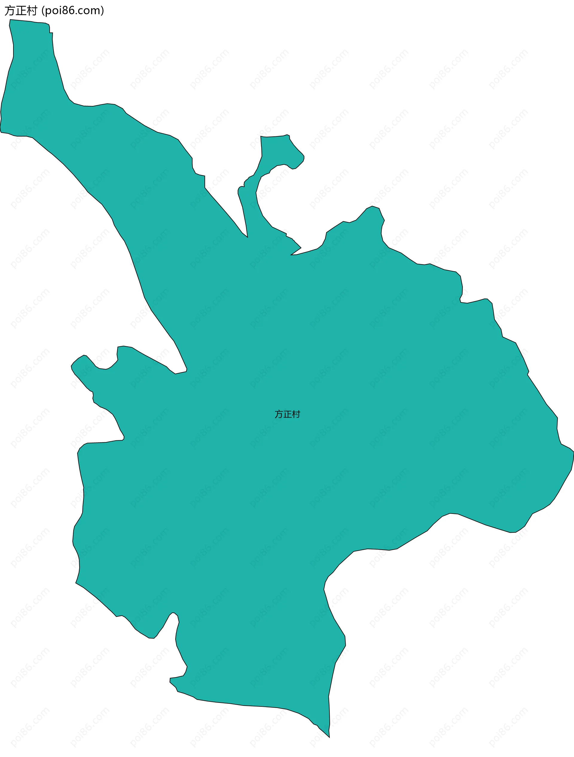 方正村边界地图