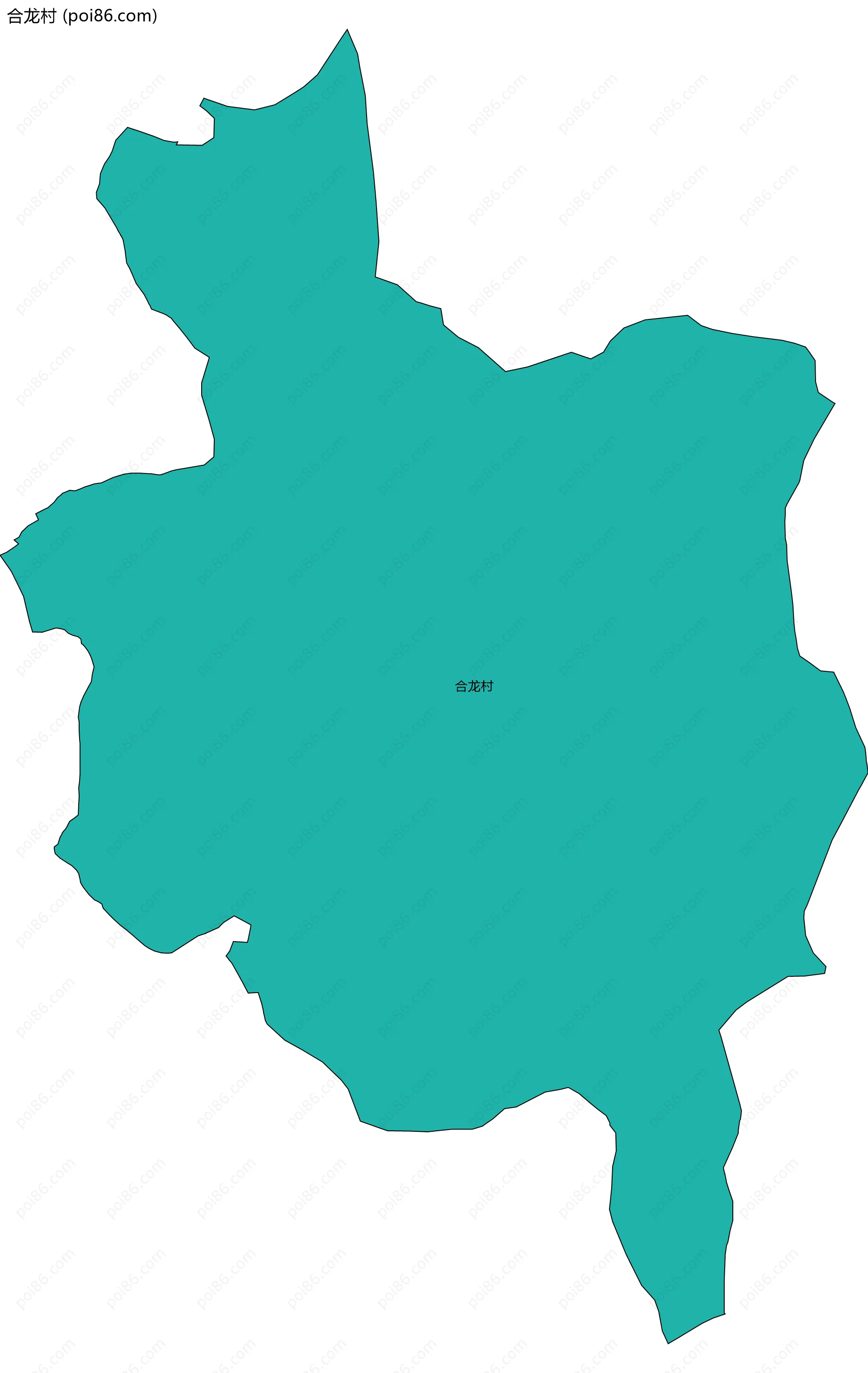 合龙村边界地图