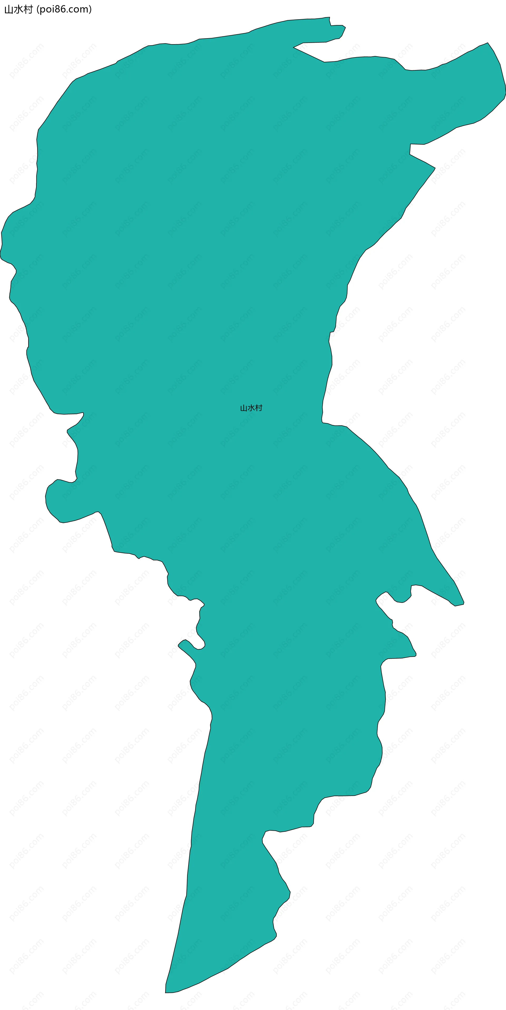 山水村边界地图