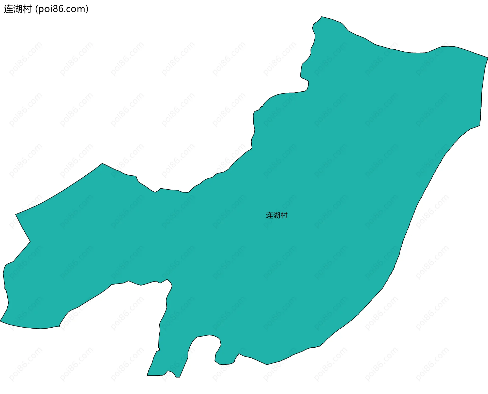 连湖村边界地图