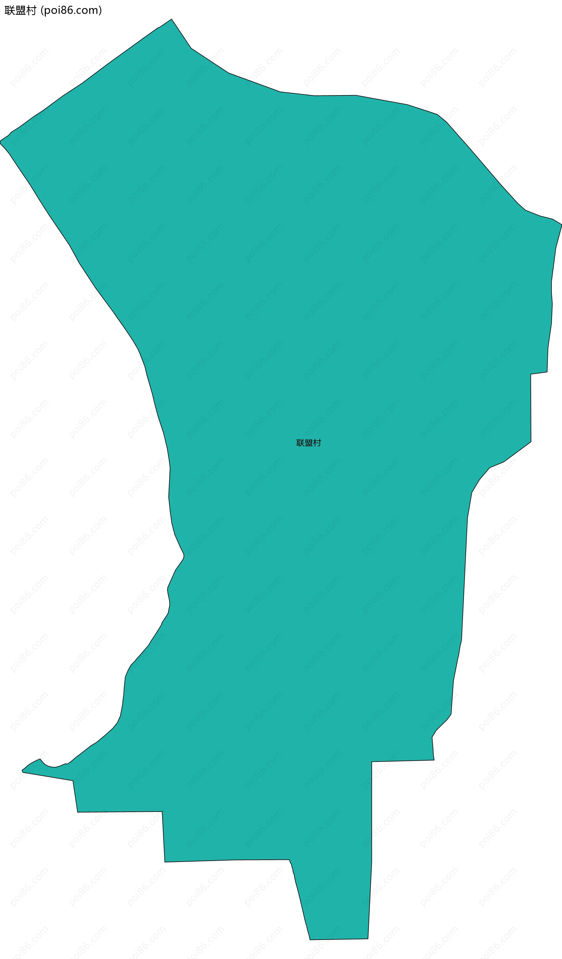 联盟村边界地图