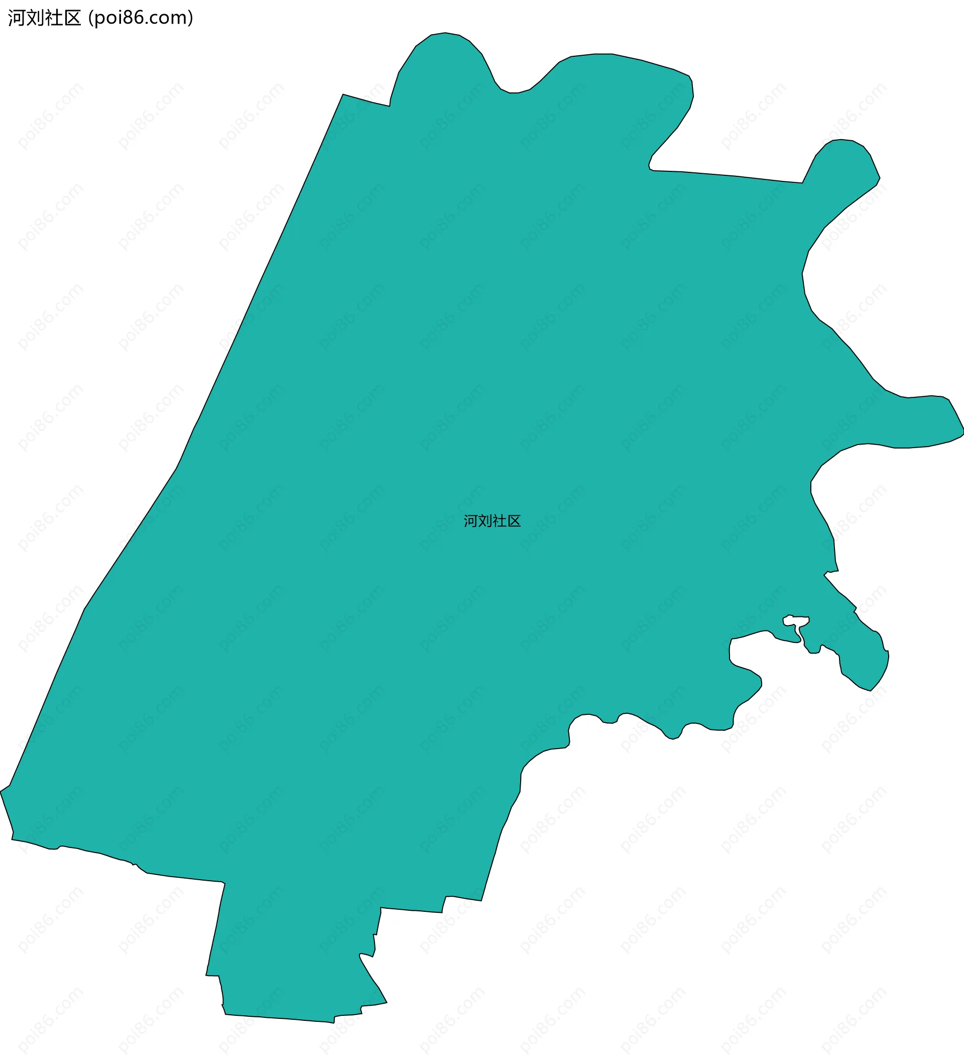 河刘社区边界地图