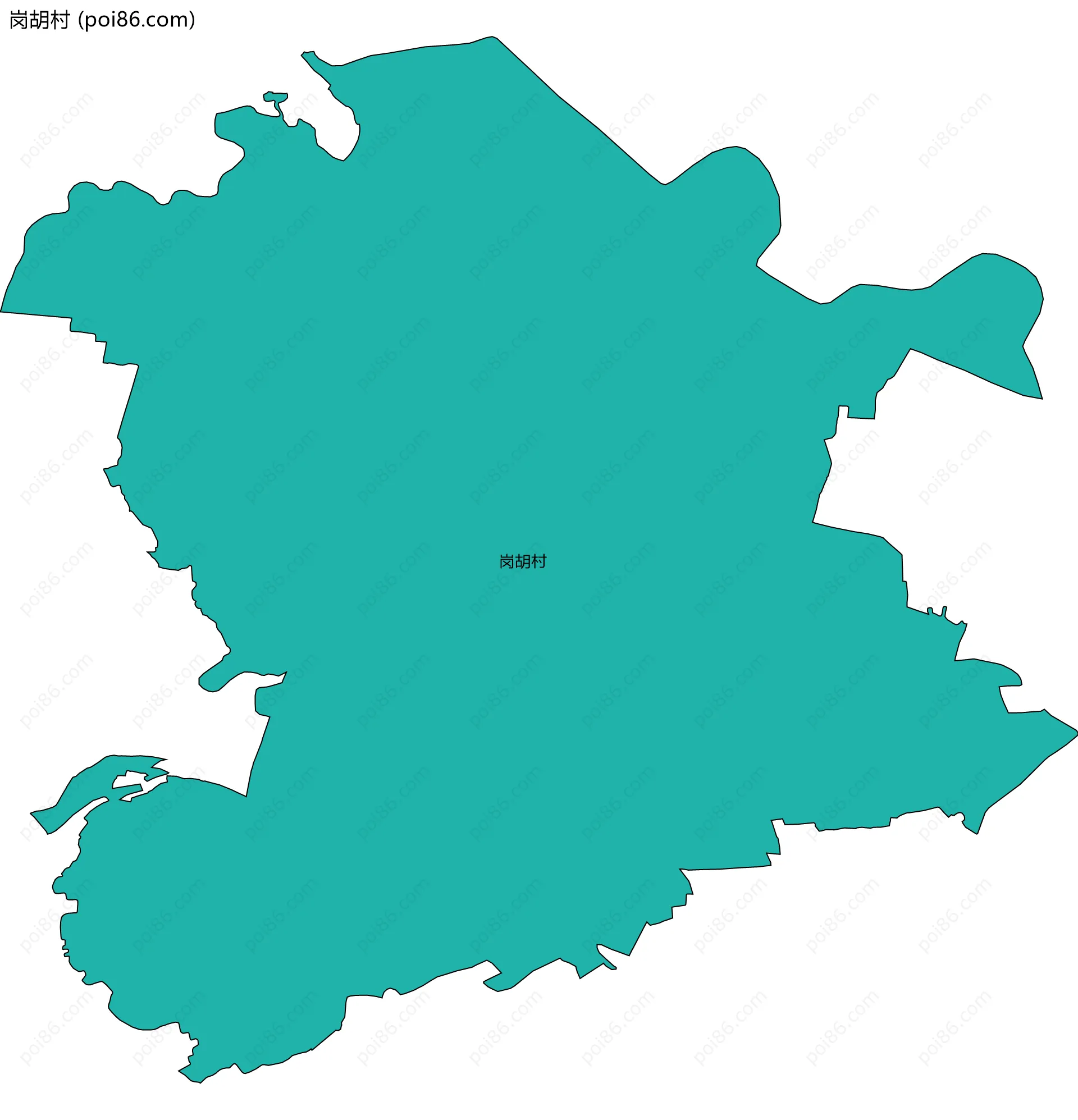 岗胡村边界地图