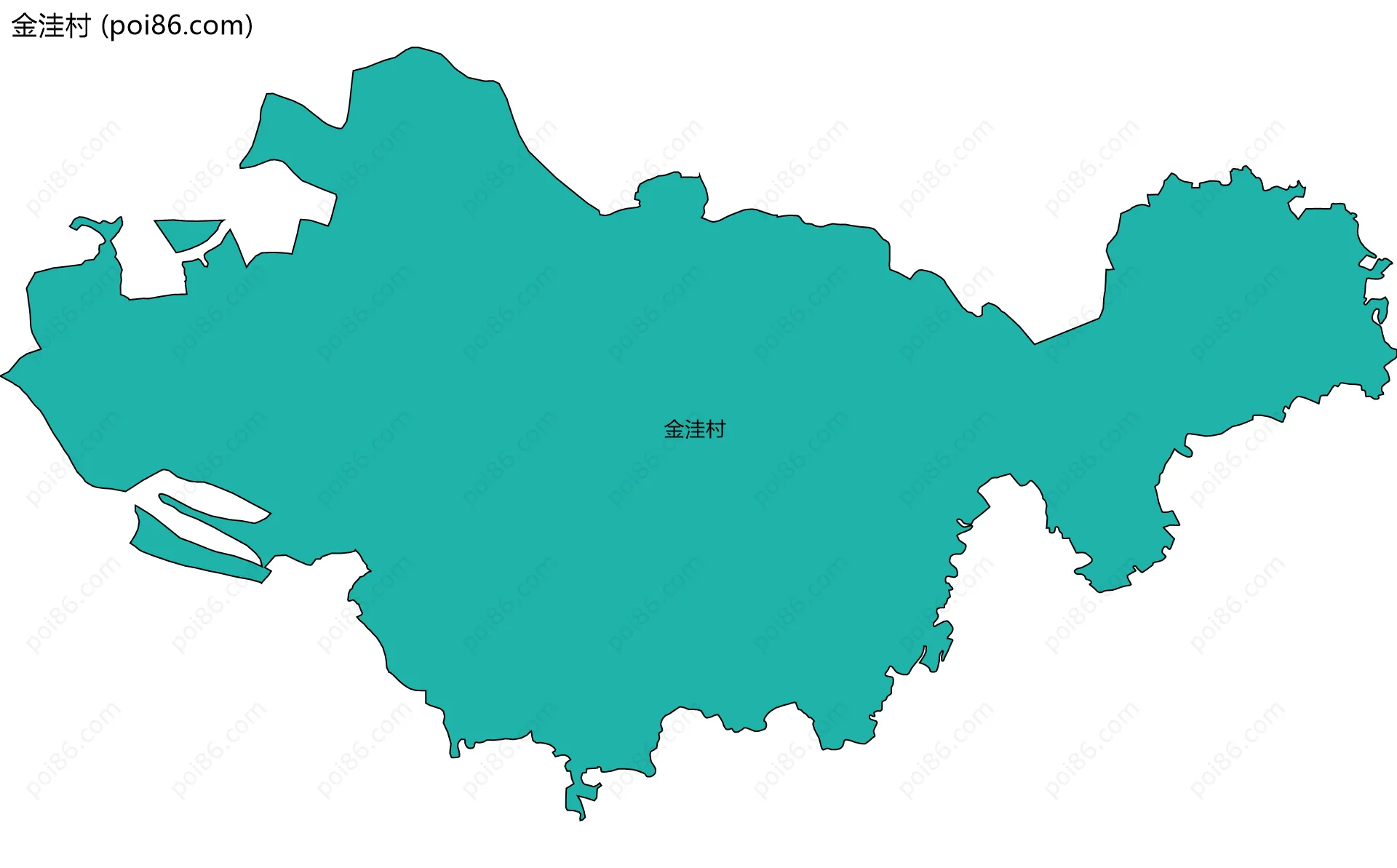 金洼村边界地图