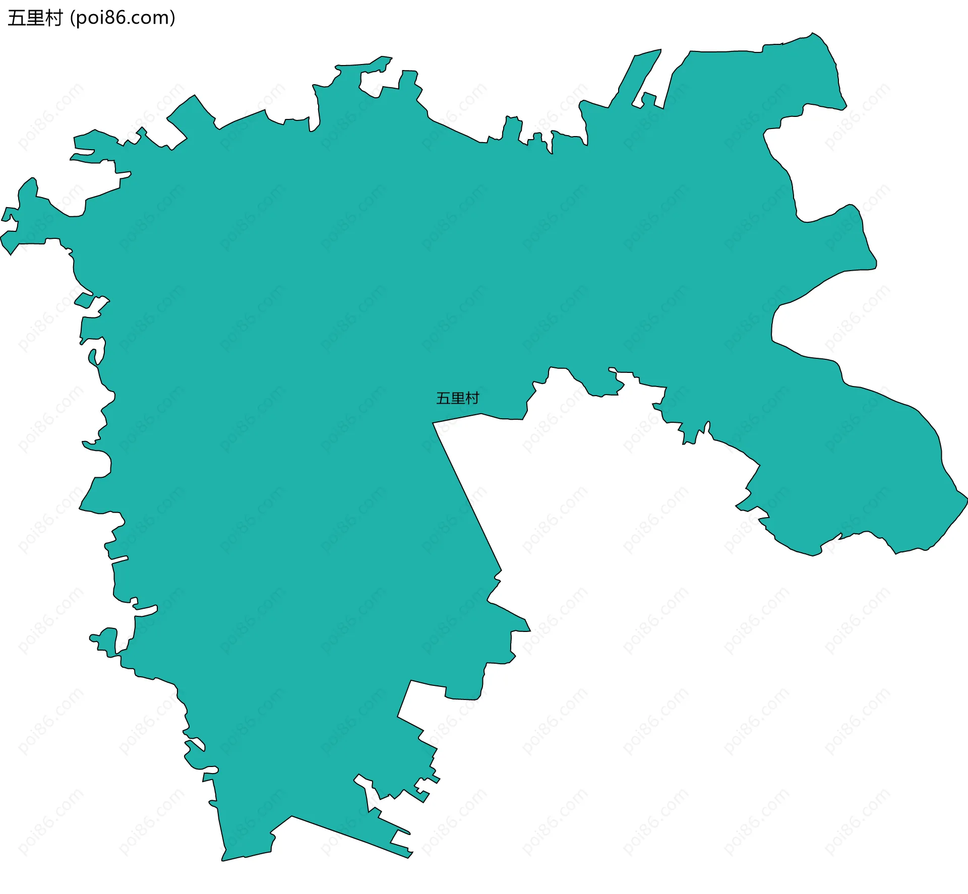 五里村边界地图