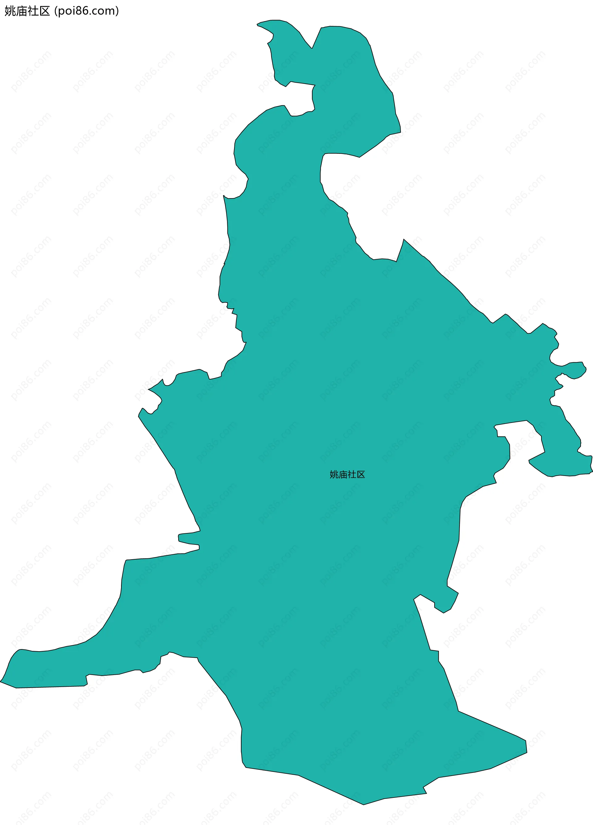 姚庙社区边界地图