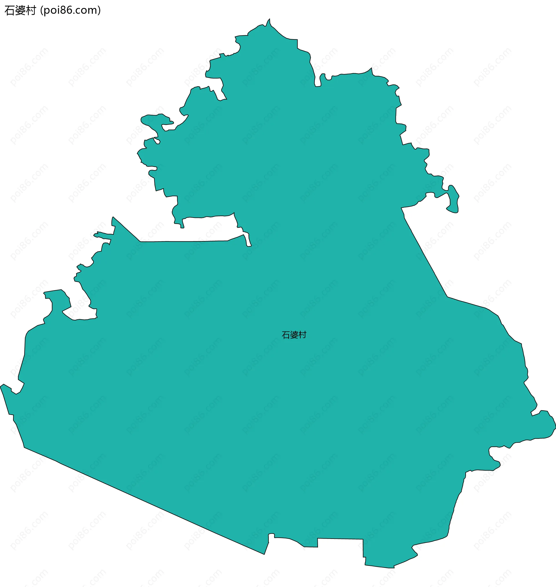 石婆村边界地图