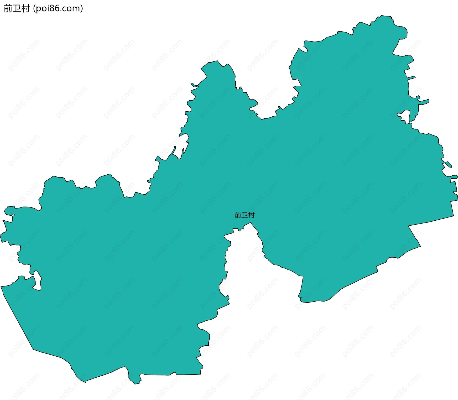 前卫村边界地图