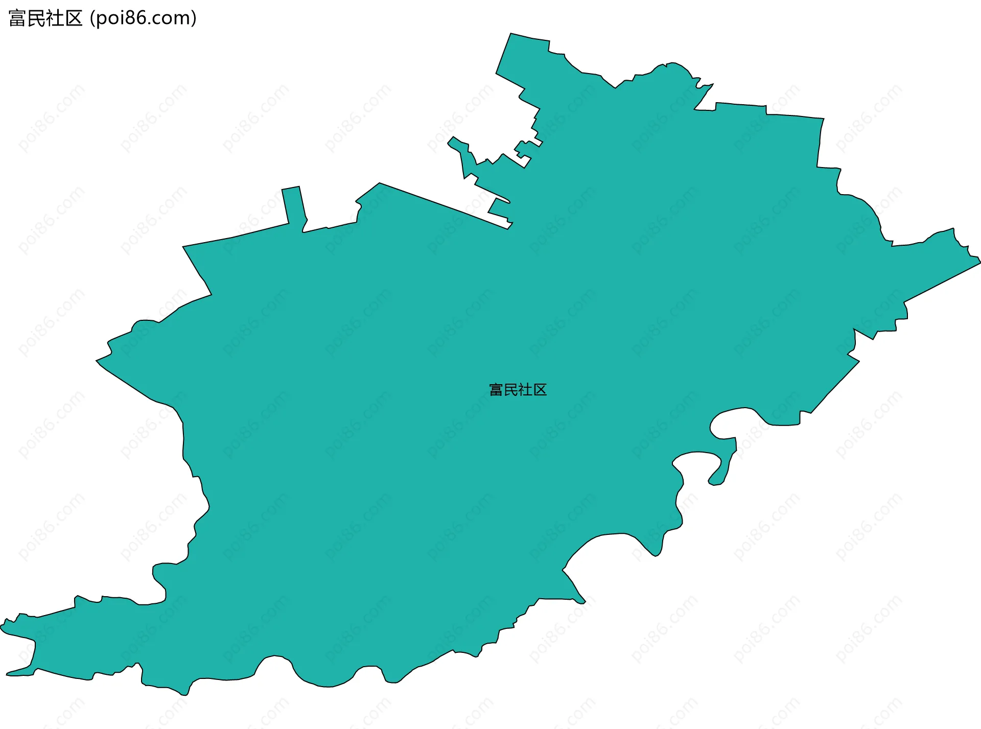 富民社区边界地图