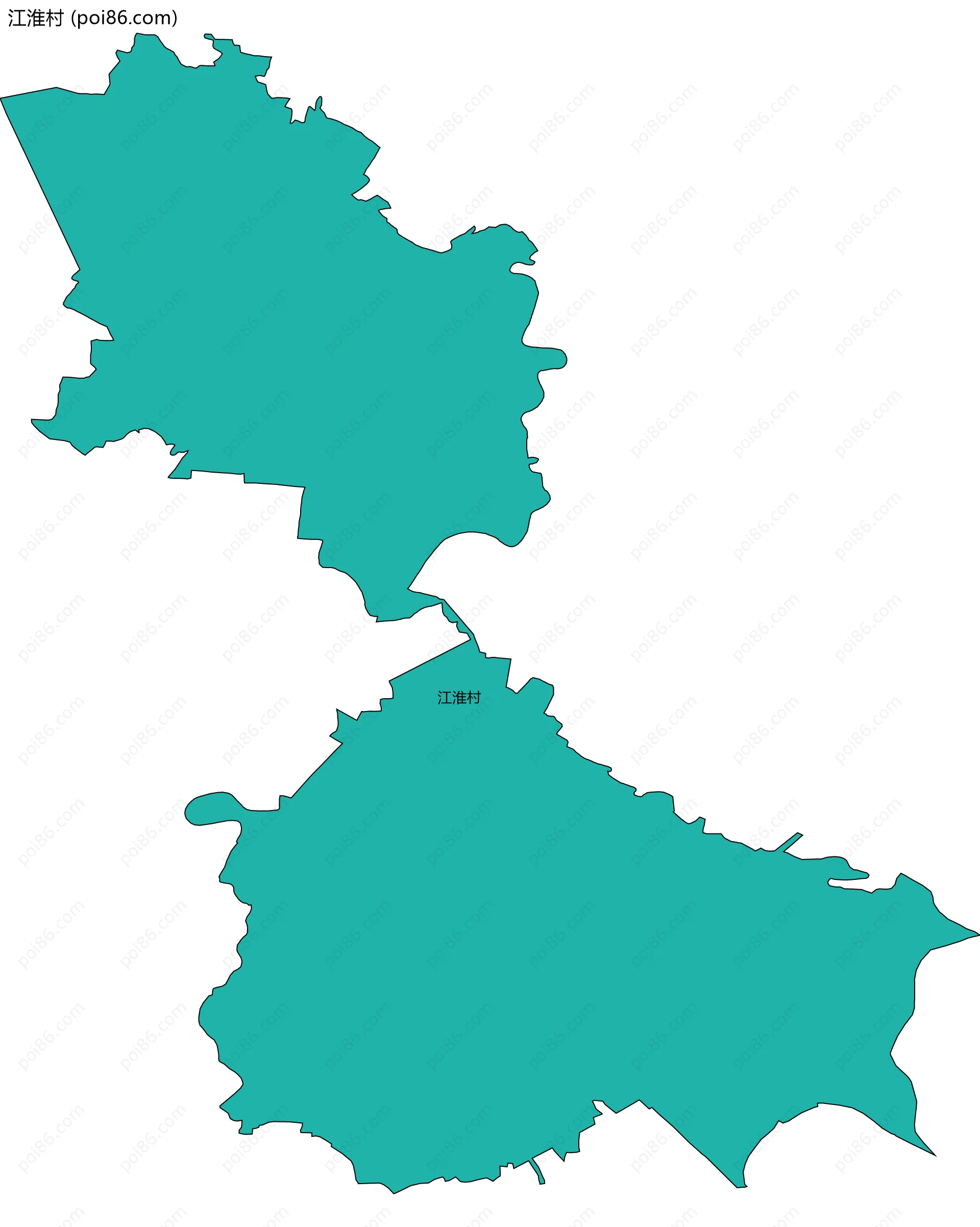 江淮村边界地图