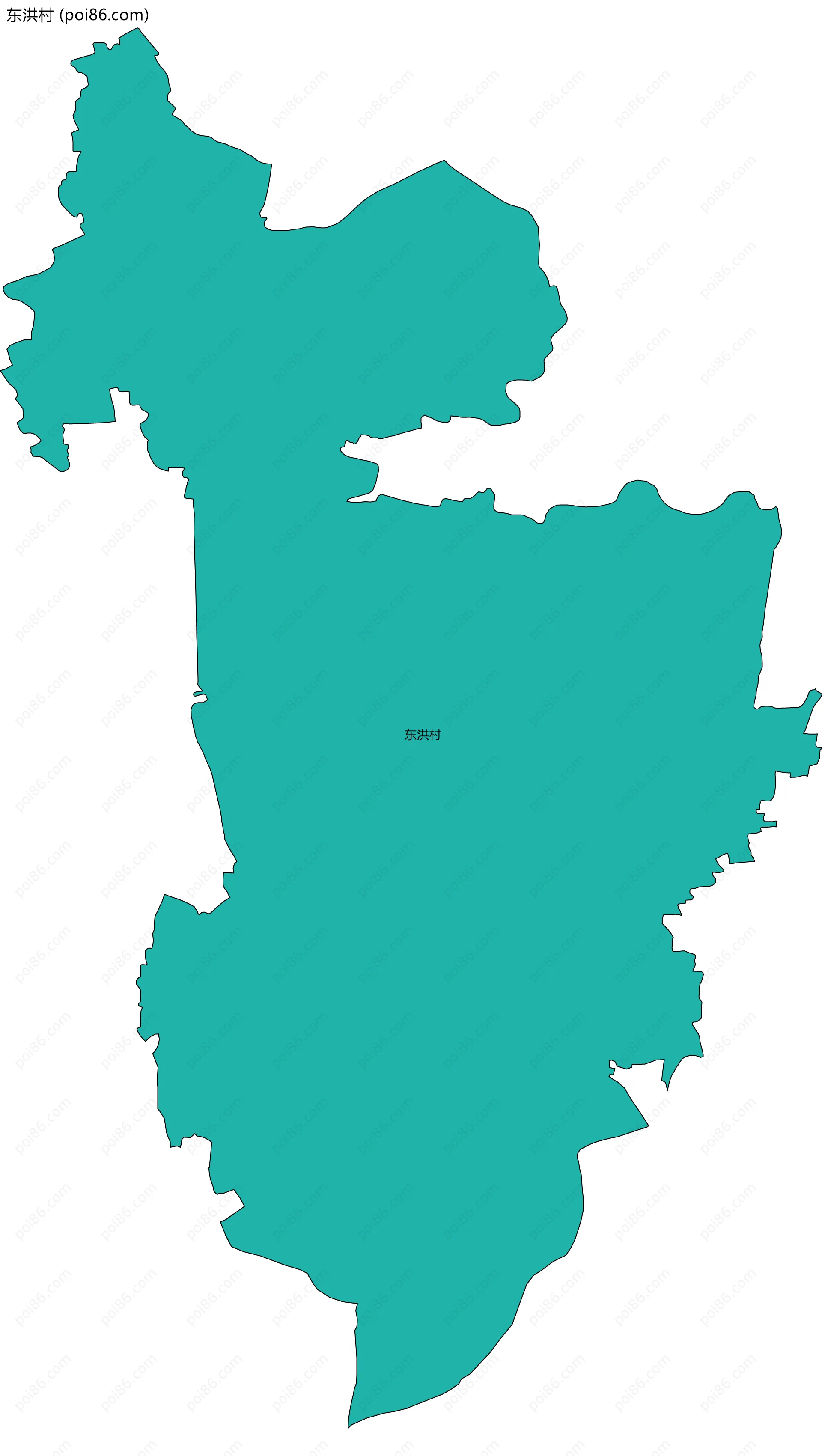 东洪村边界地图