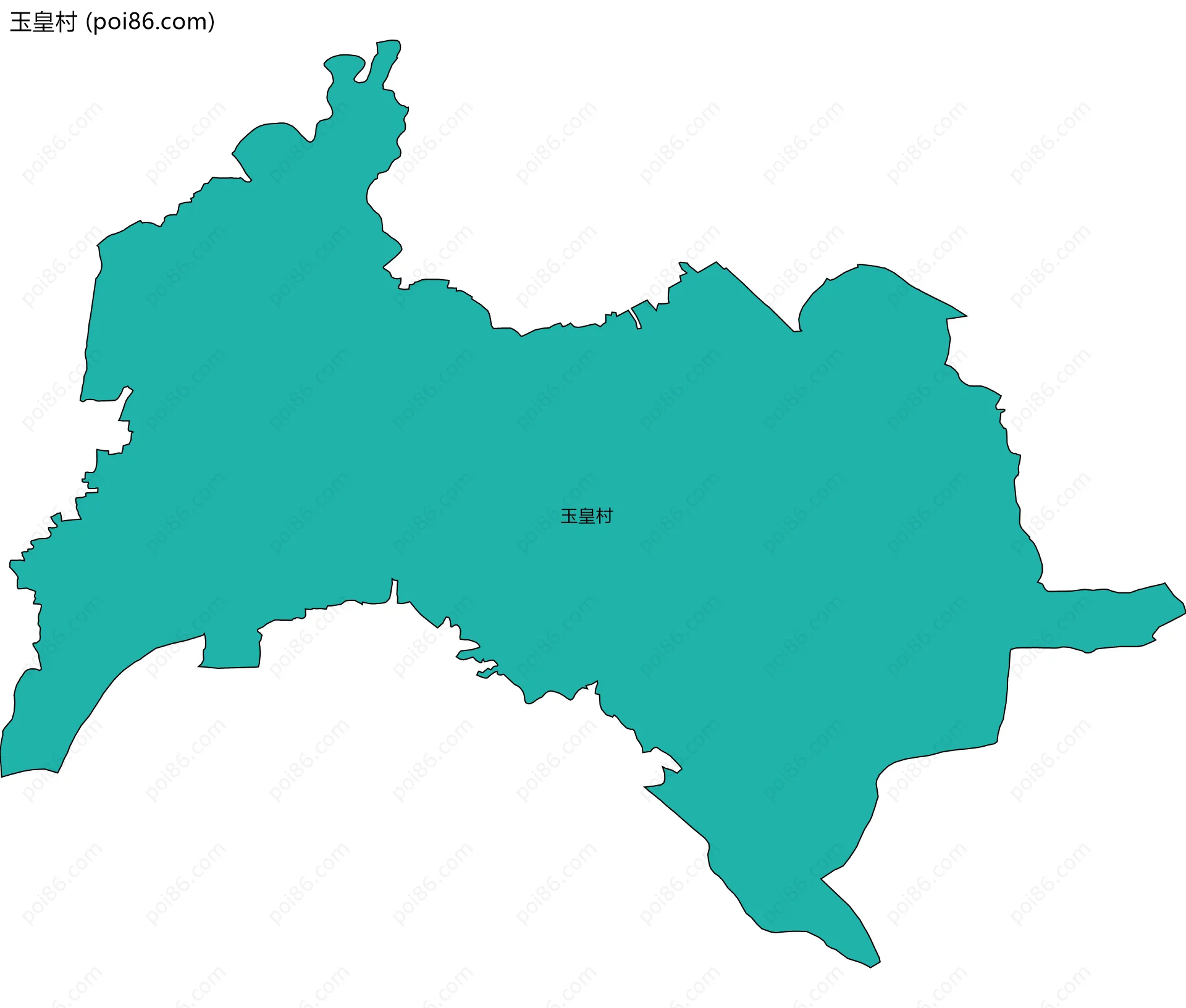 玉皇村边界地图