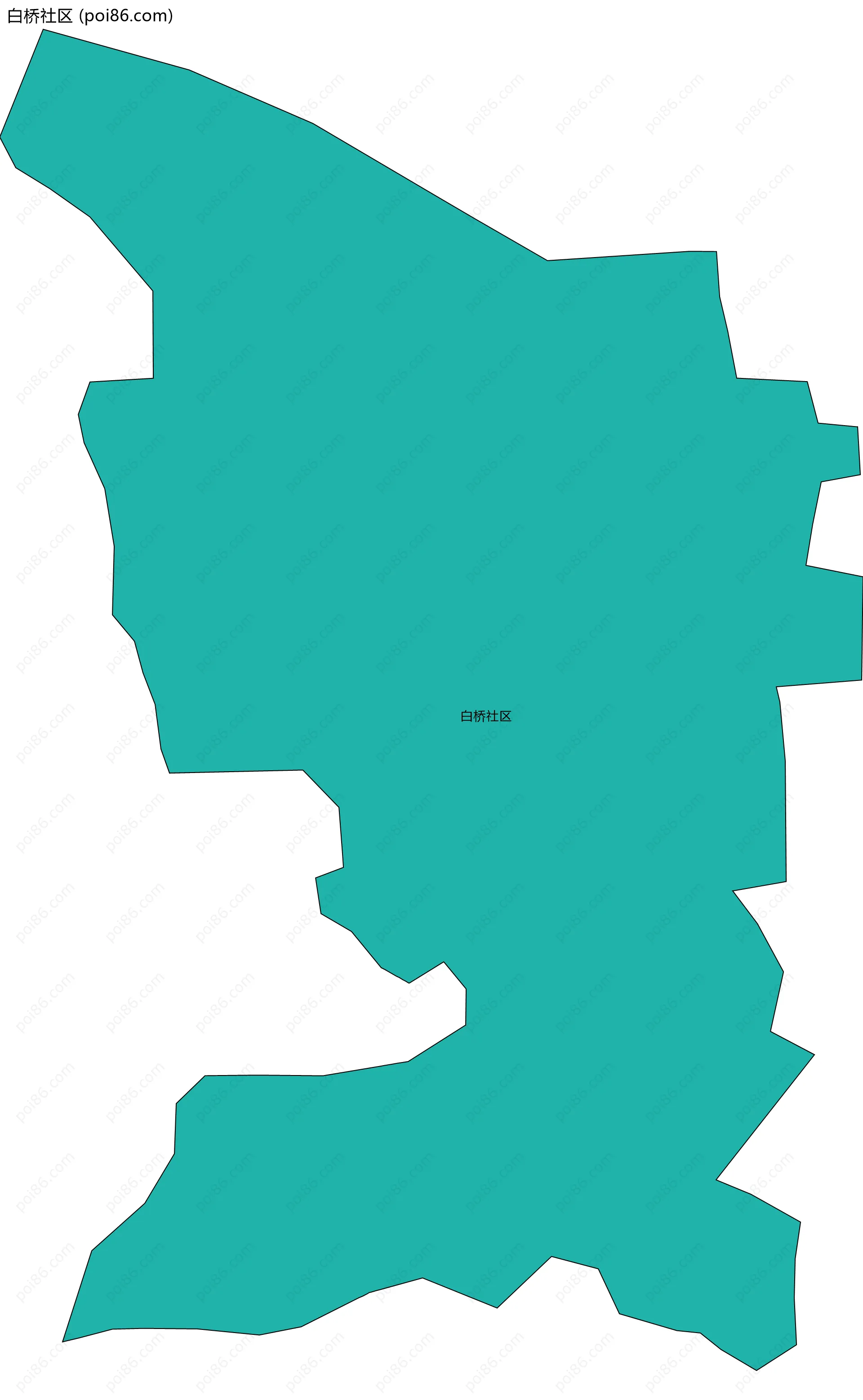 白桥社区边界地图