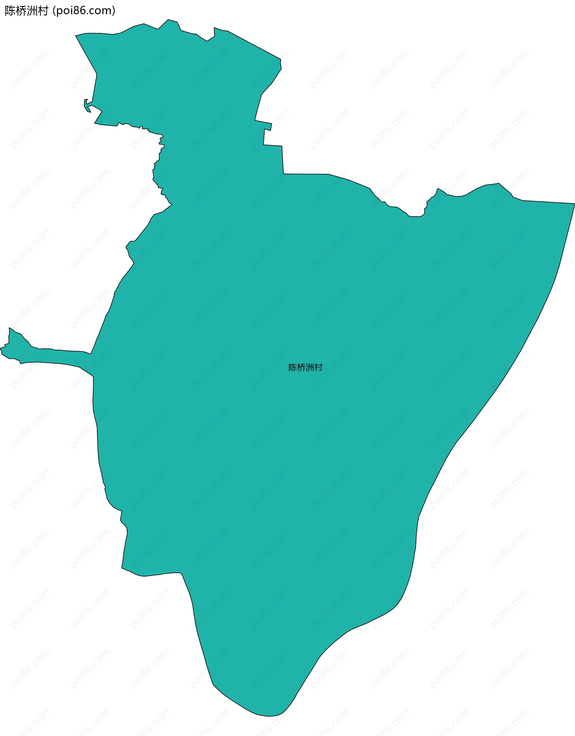 陈桥洲村边界地图