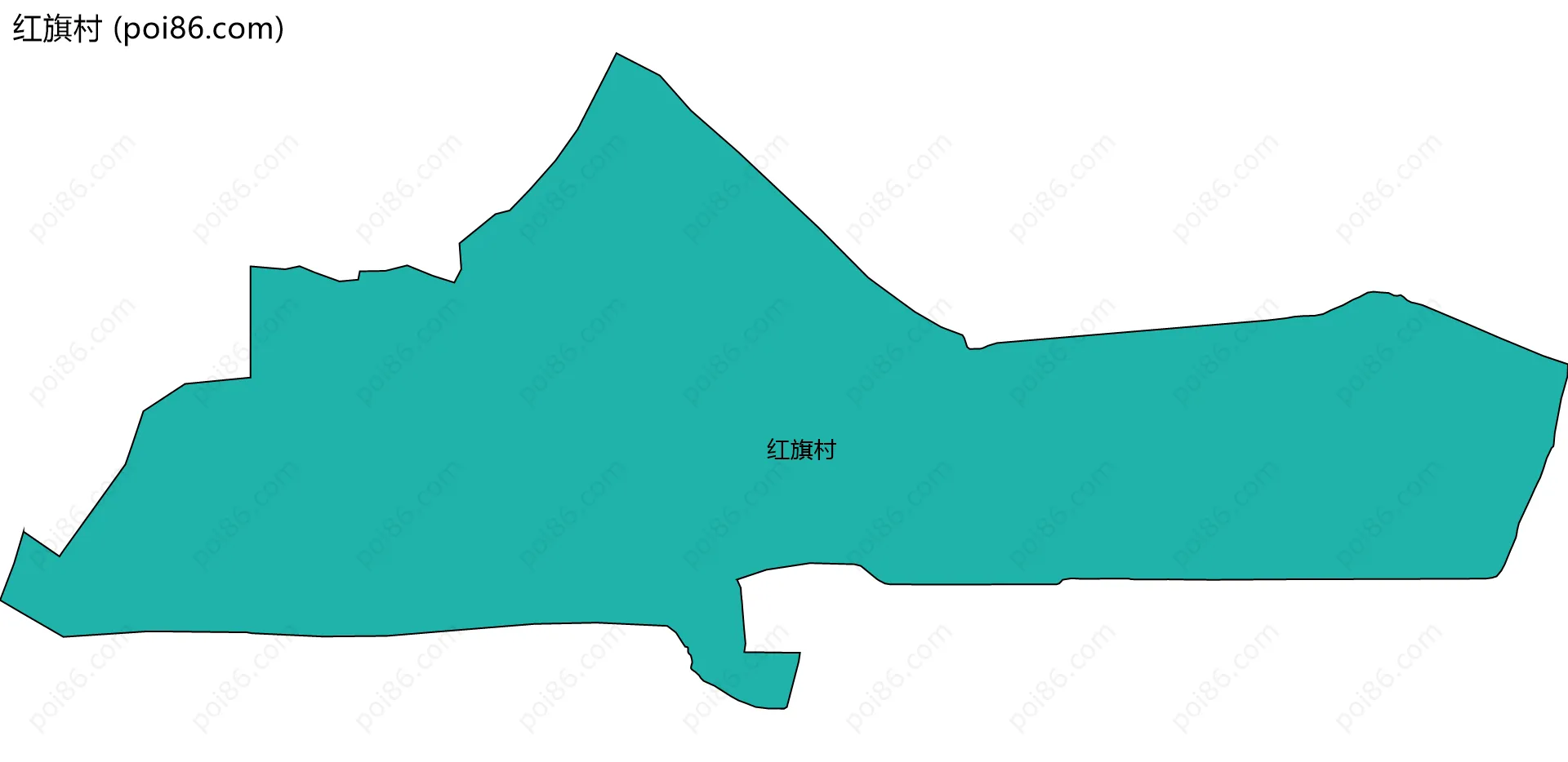 红旗村边界地图