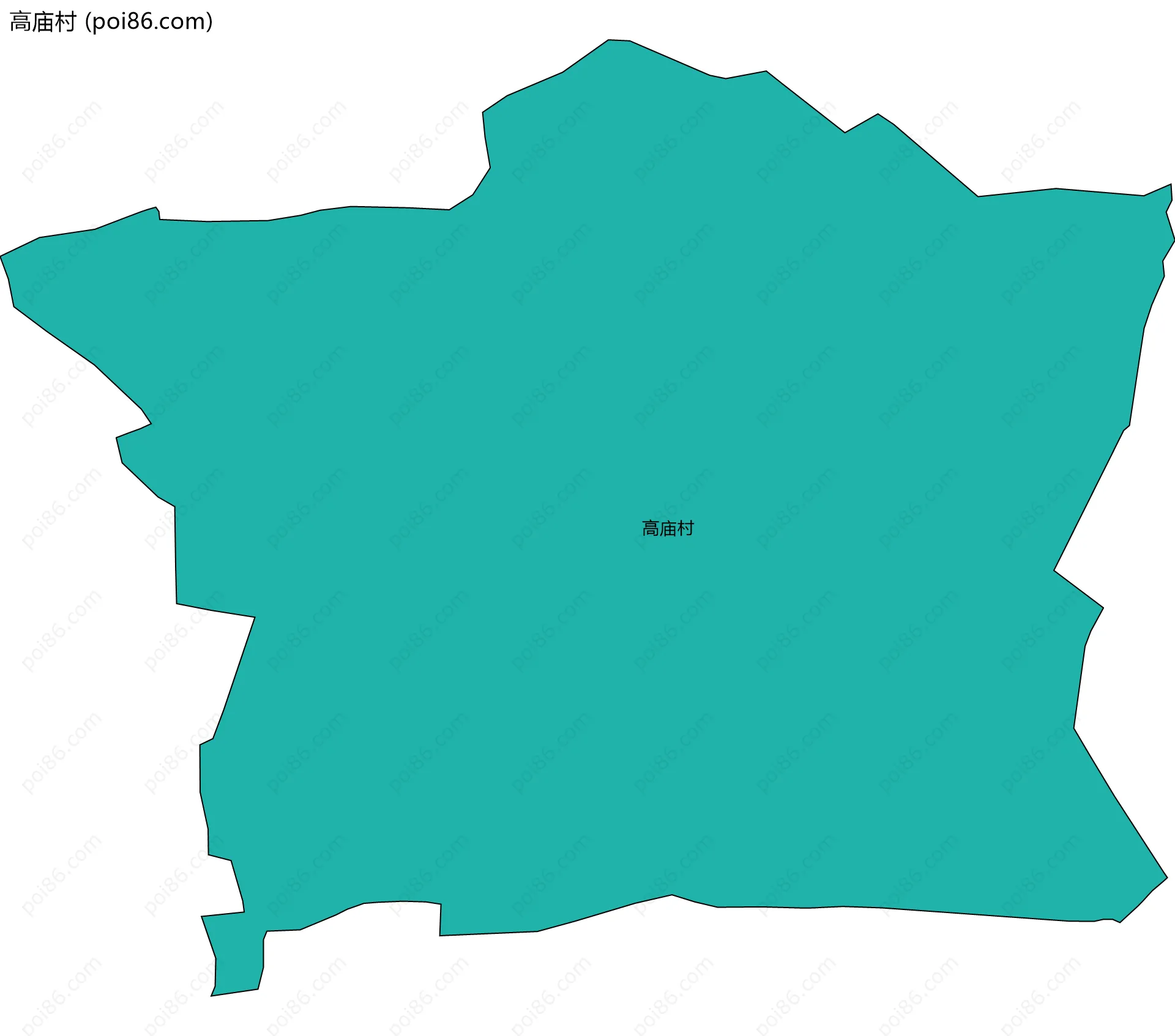 高庙村边界地图