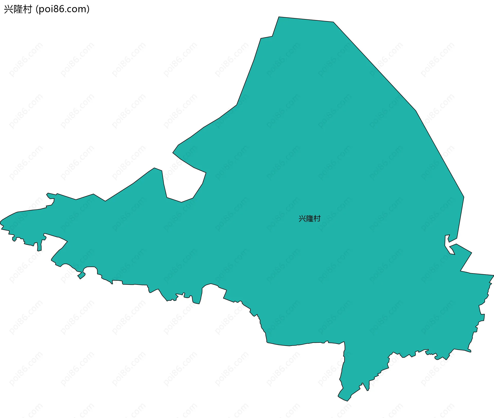 兴隆村边界地图