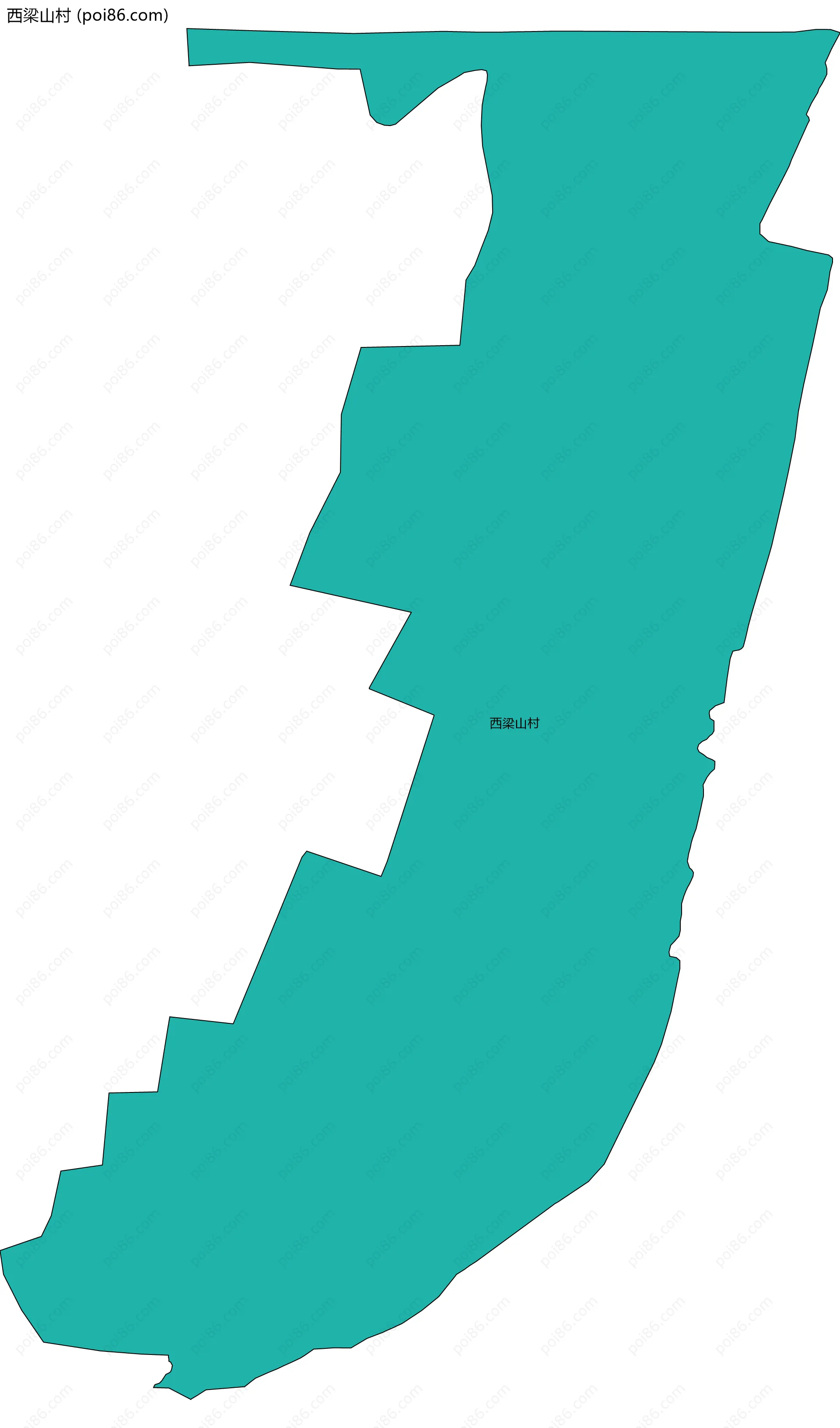 西梁山村边界地图