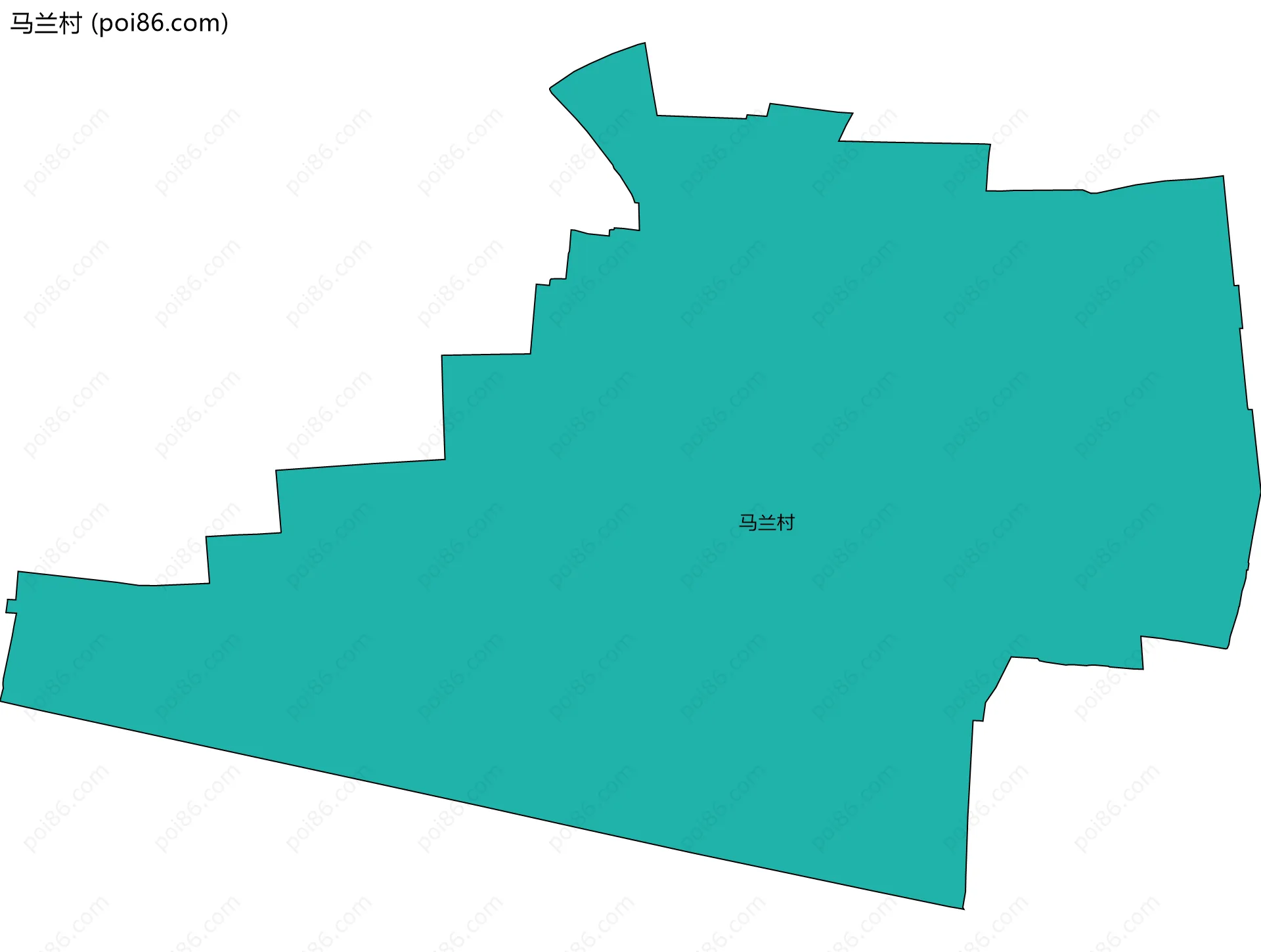 马兰村边界地图