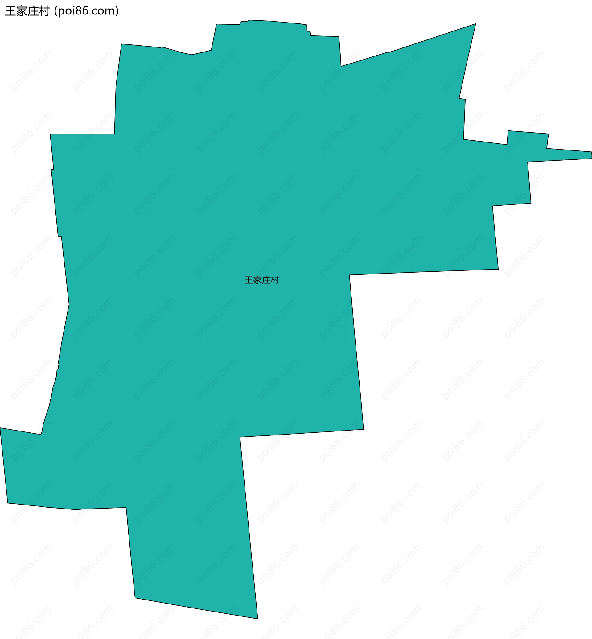 王家庄村边界地图