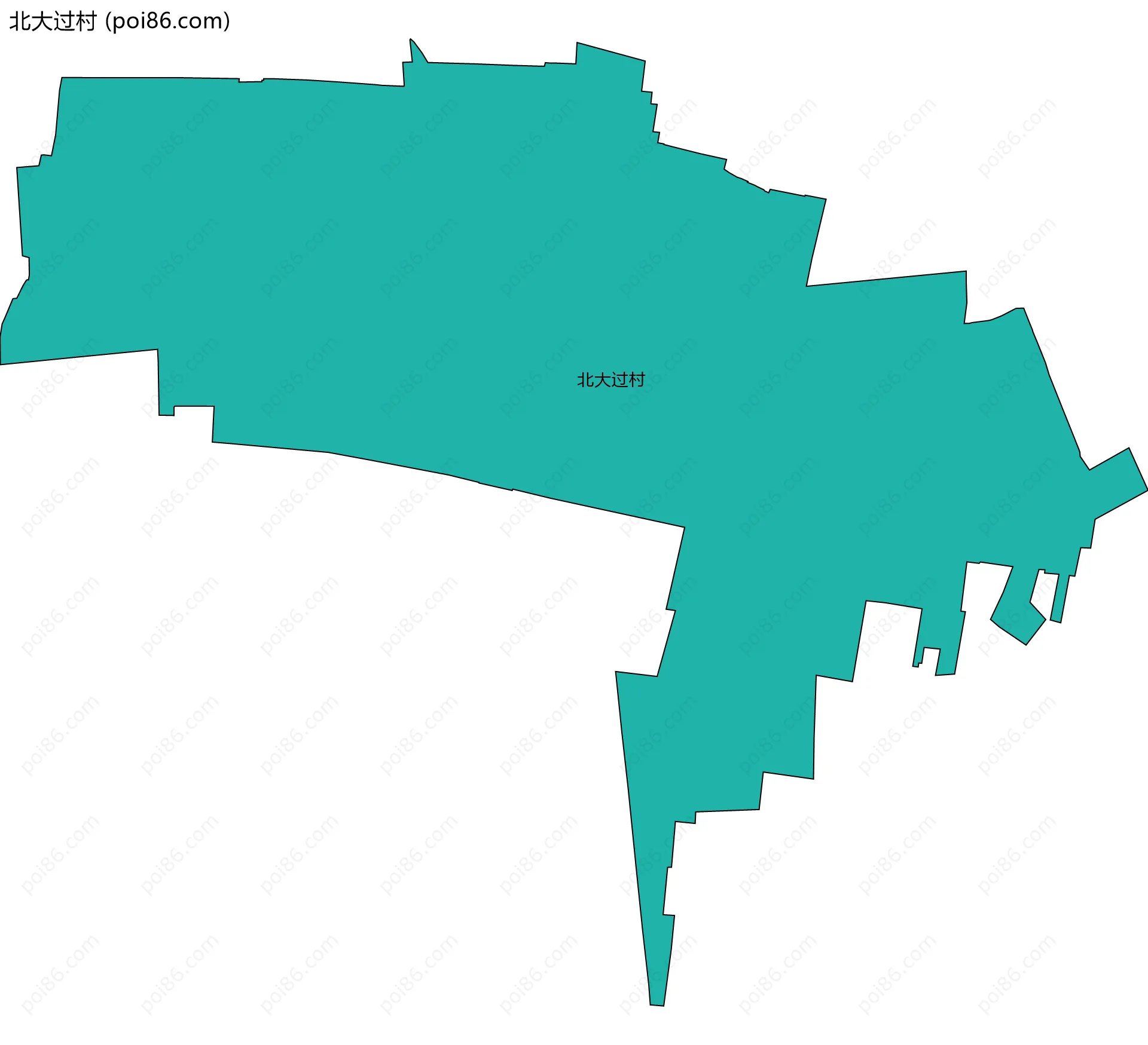 北大过村边界地图