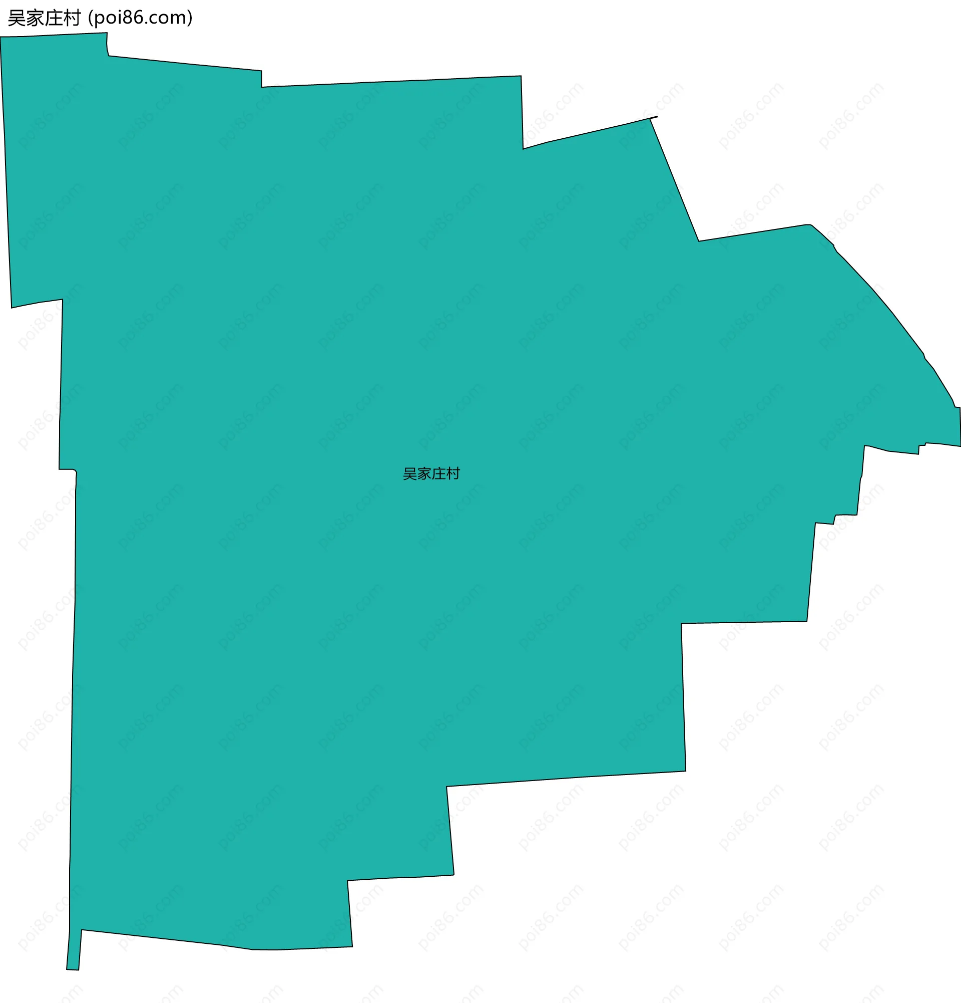 吴家庄村边界地图