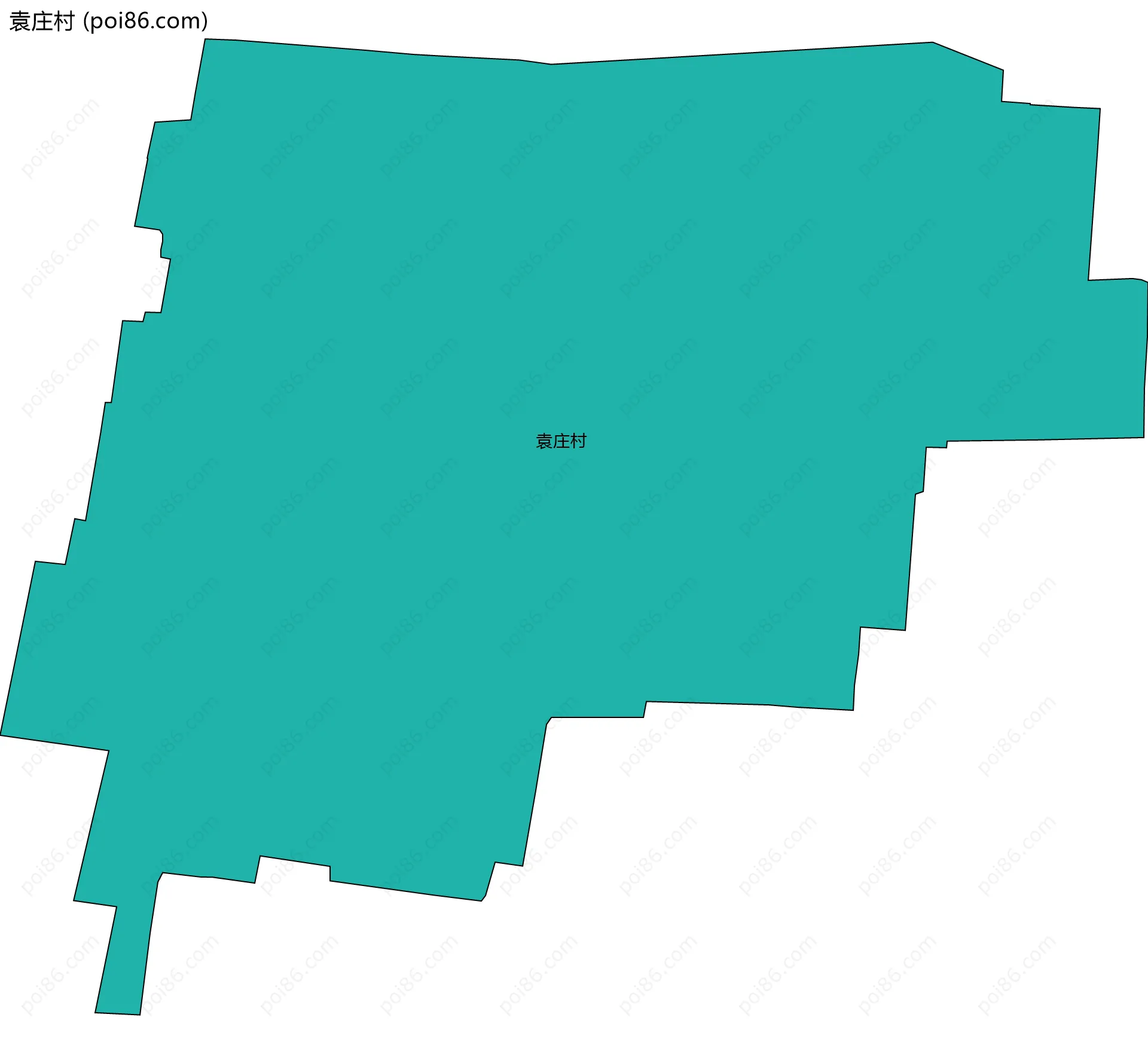 袁庄村边界地图