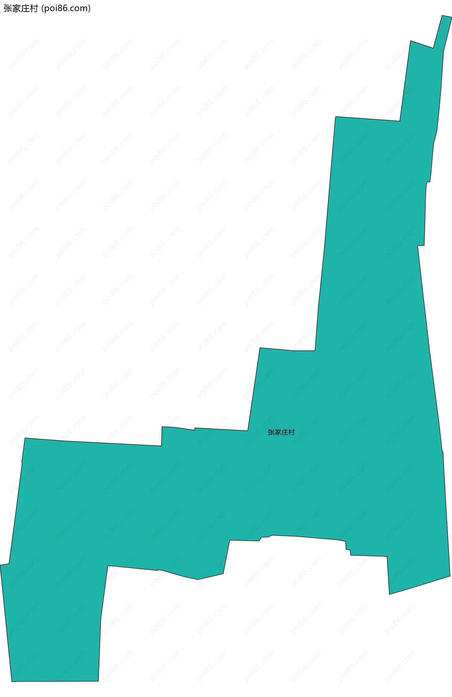 张家庄村边界地图