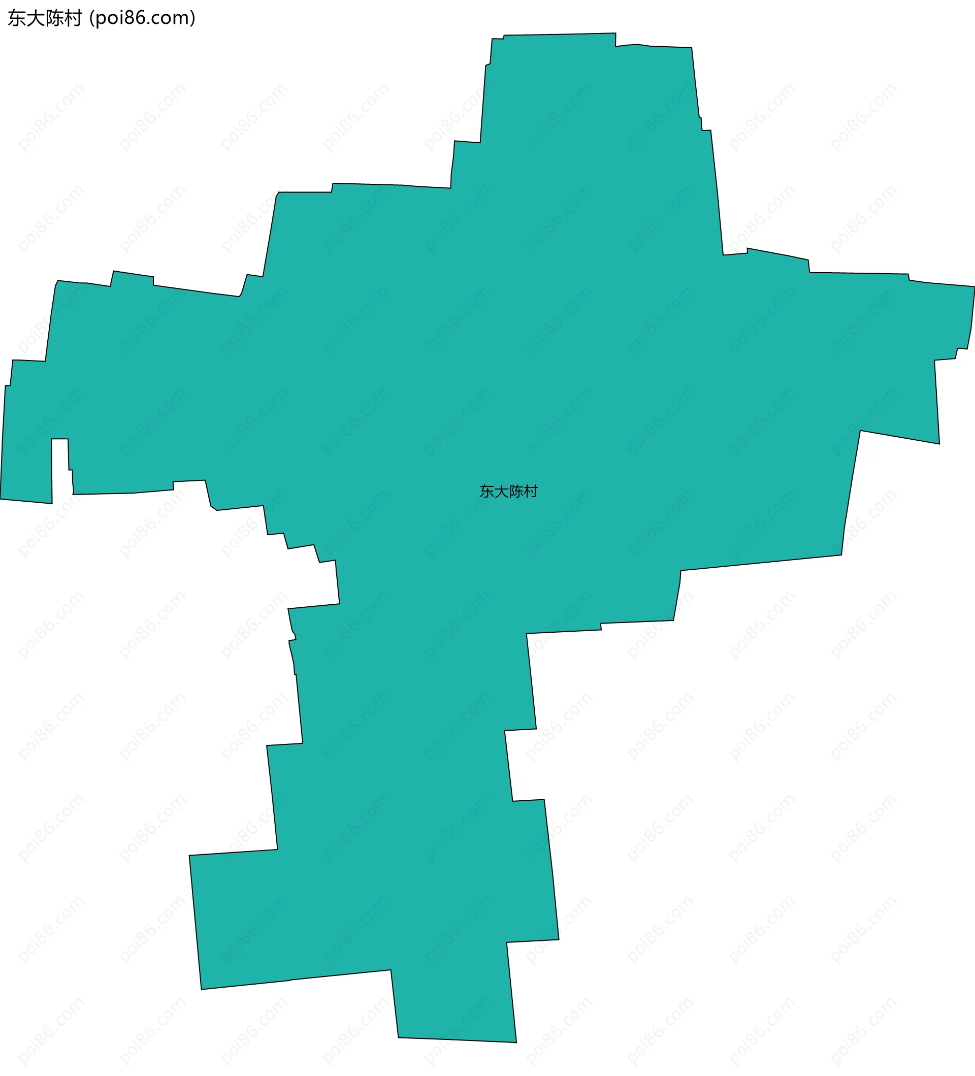 东大陈村边界地图