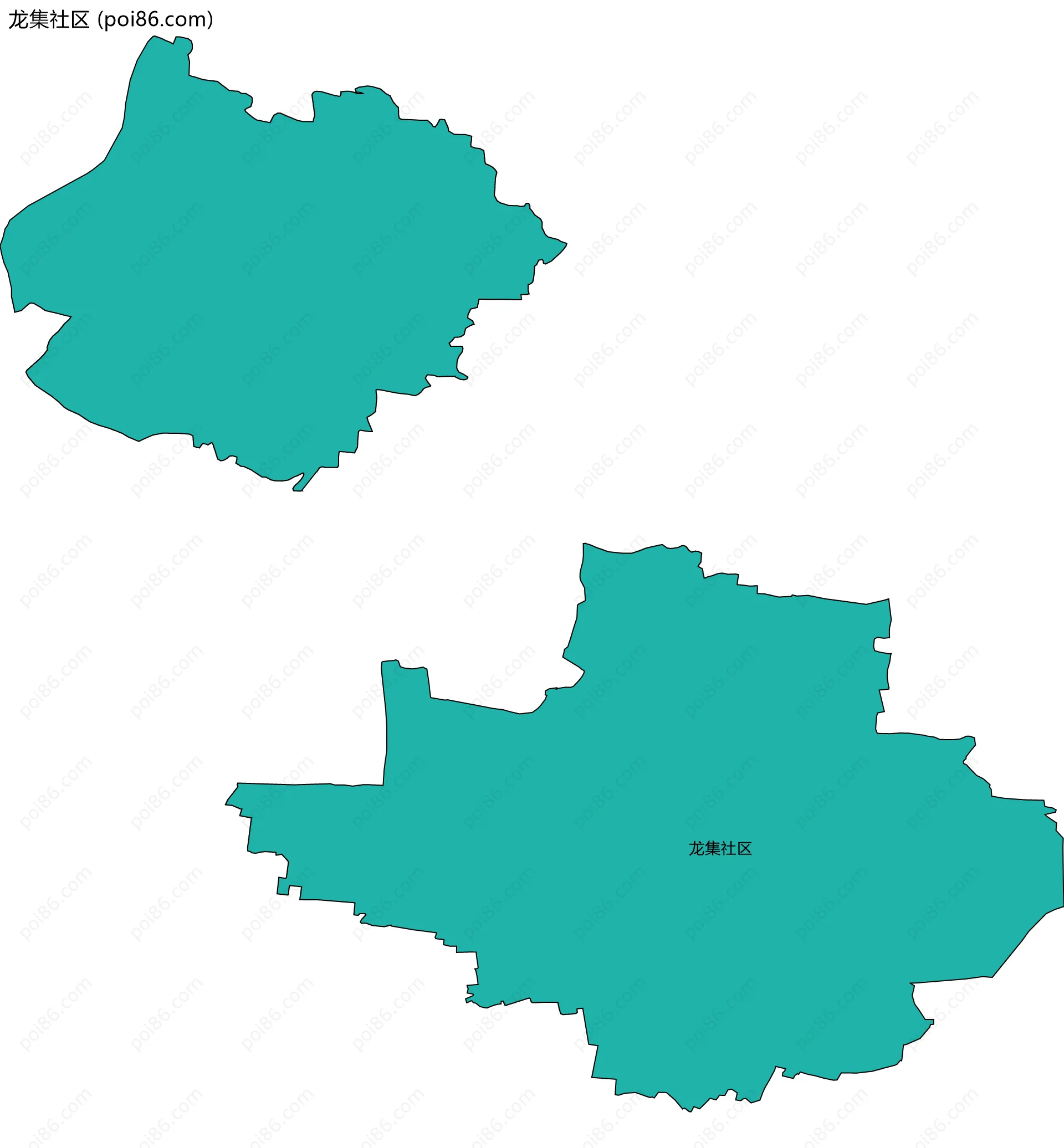 龙集社区边界地图