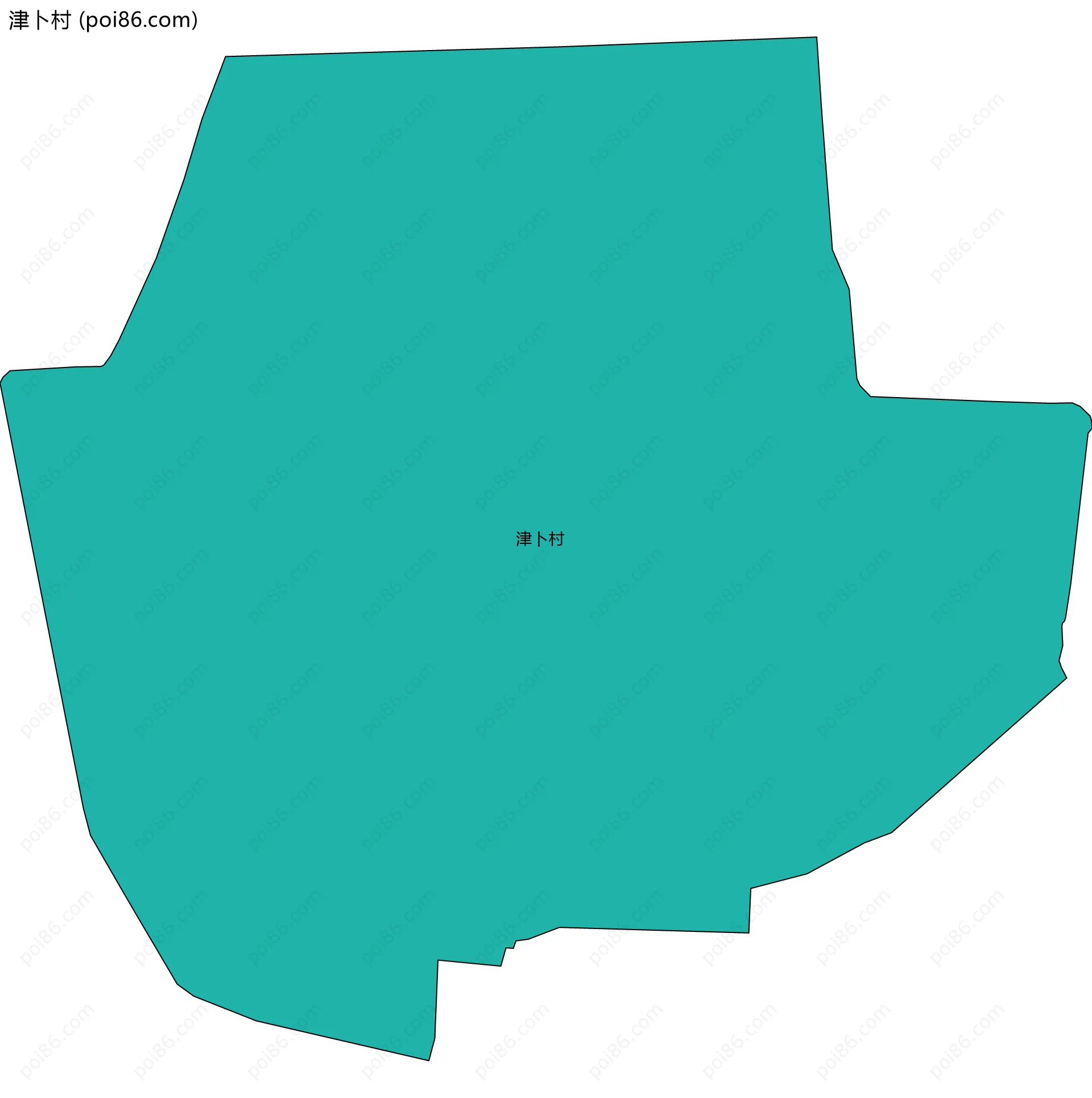 津卜村边界地图