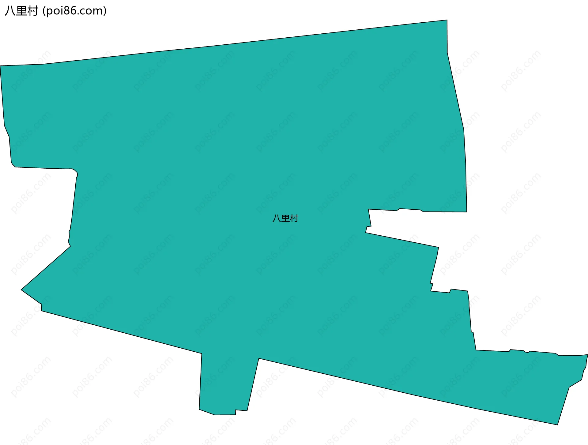 八里村边界地图