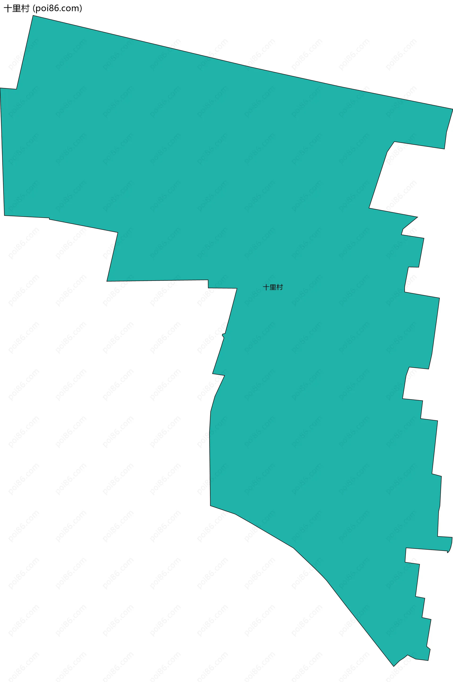 十里村边界地图