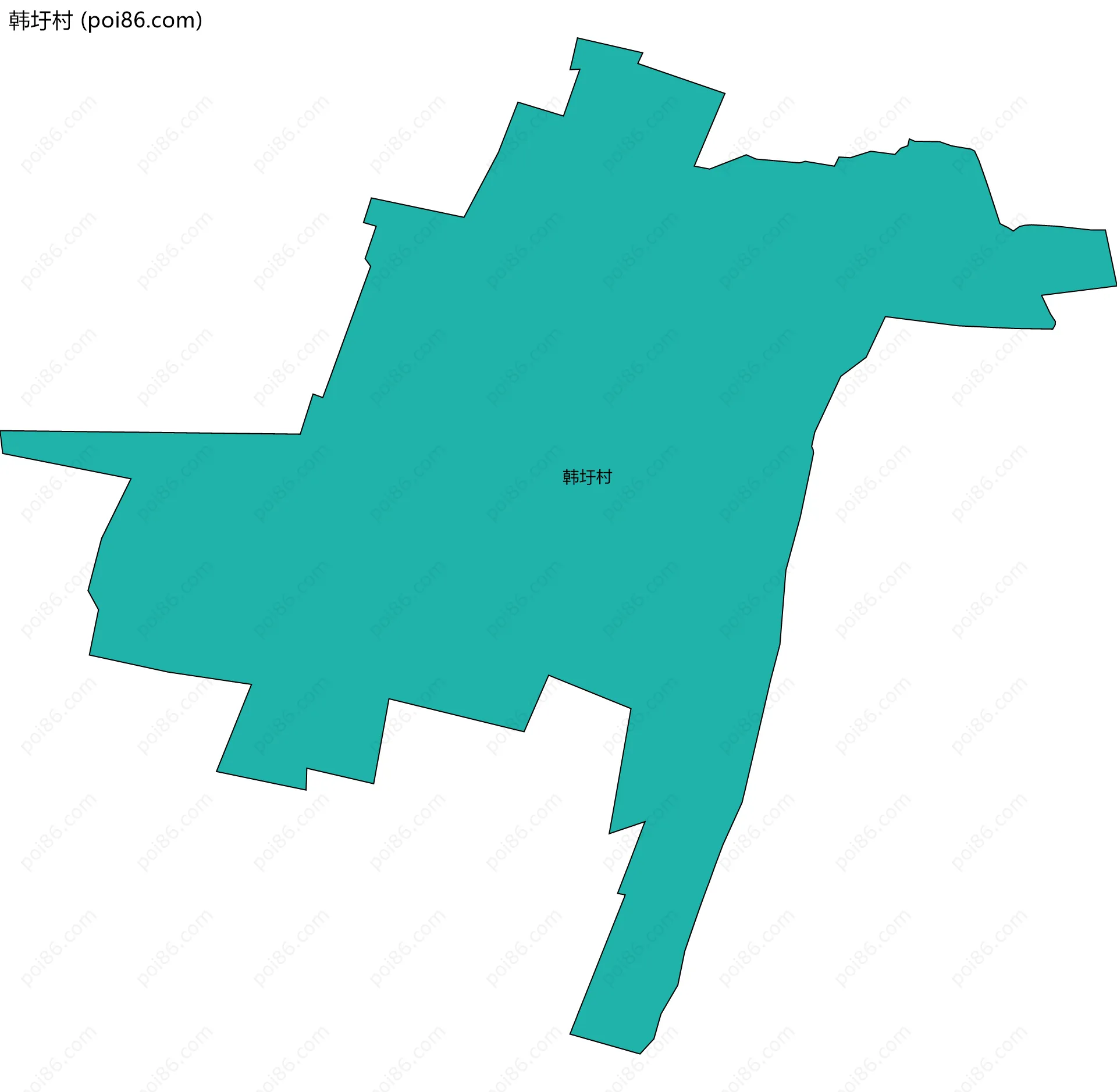 韩圩村边界地图