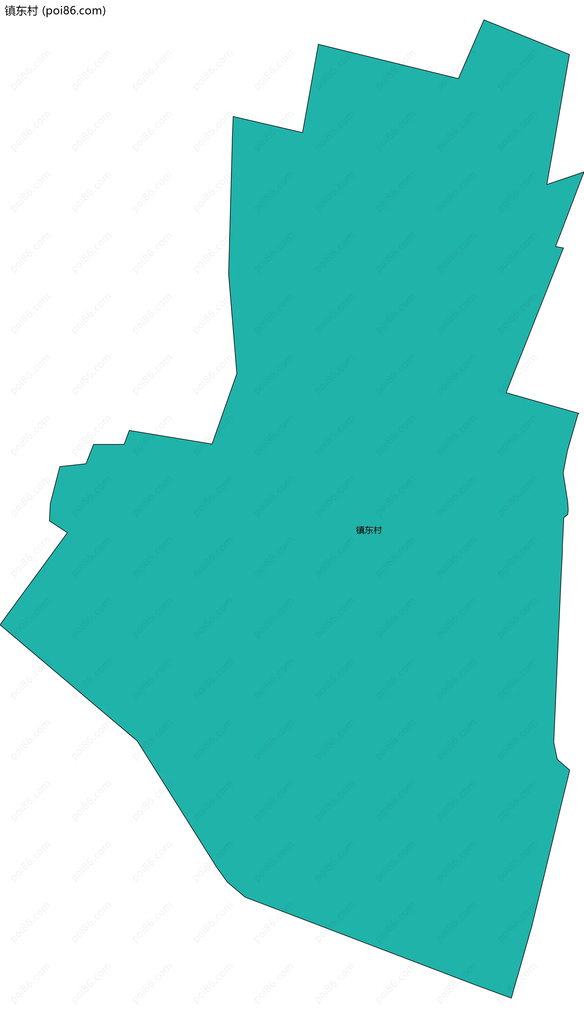 镇东村边界地图