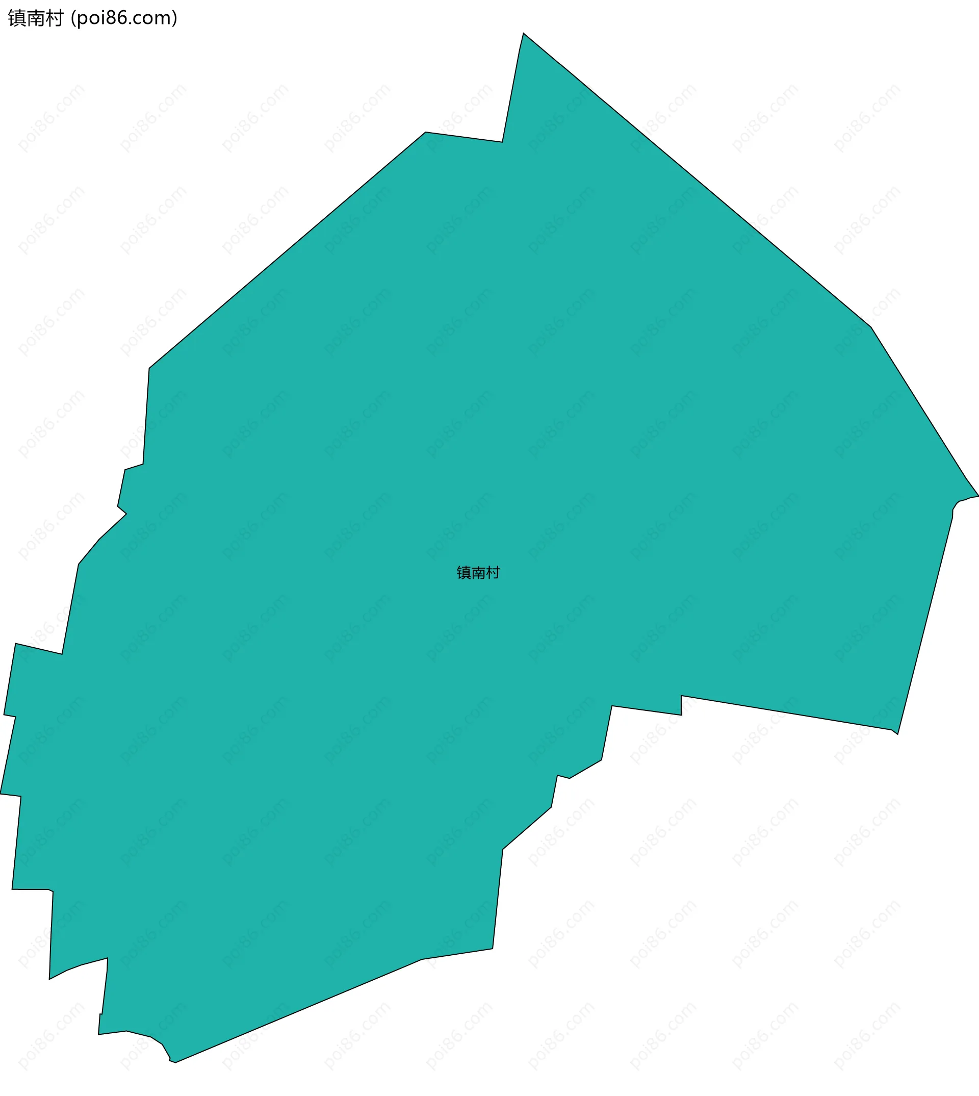 镇南村边界地图