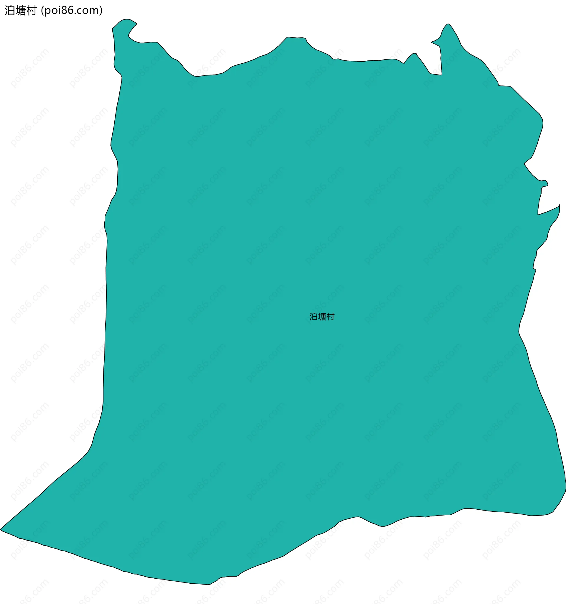 泊塘村边界地图